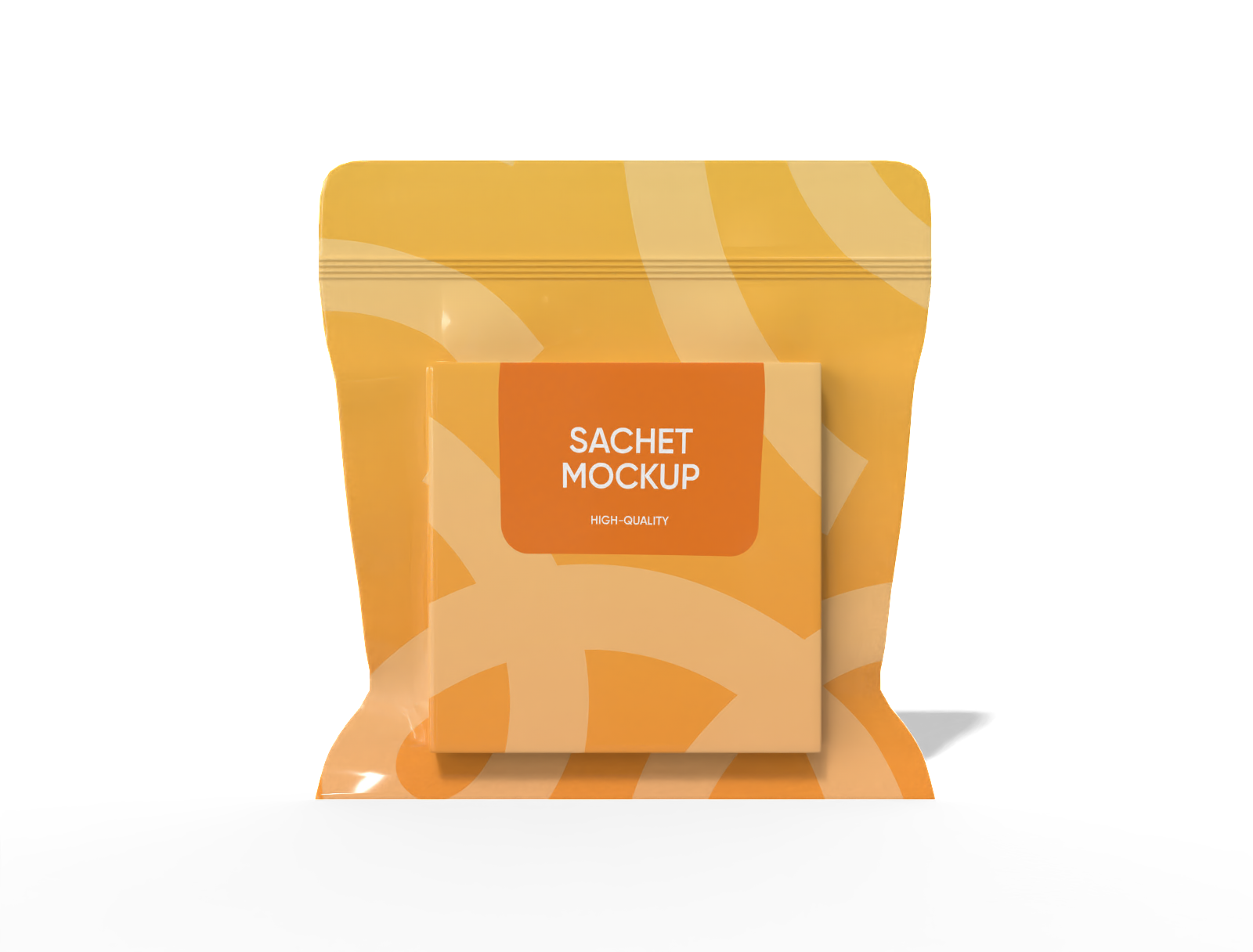 14 × 14 vacuum food sachet mockup