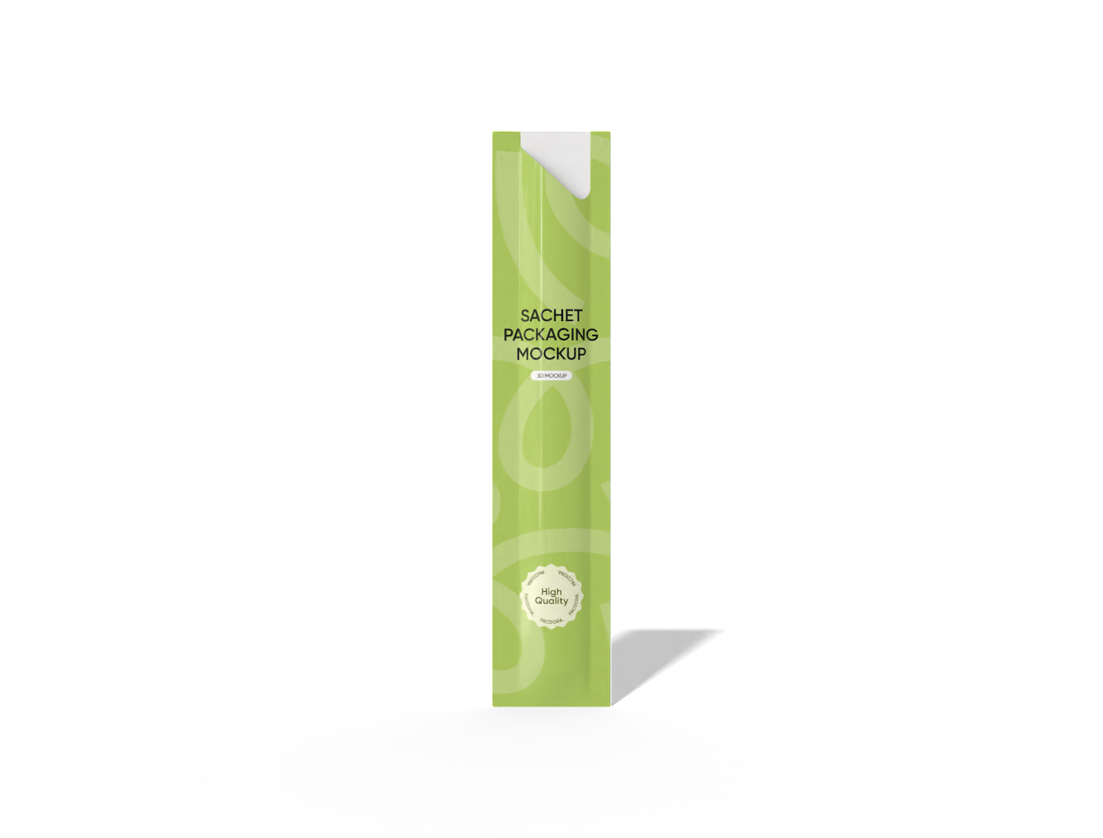 Flexible packaging mylar bag sachets mockup