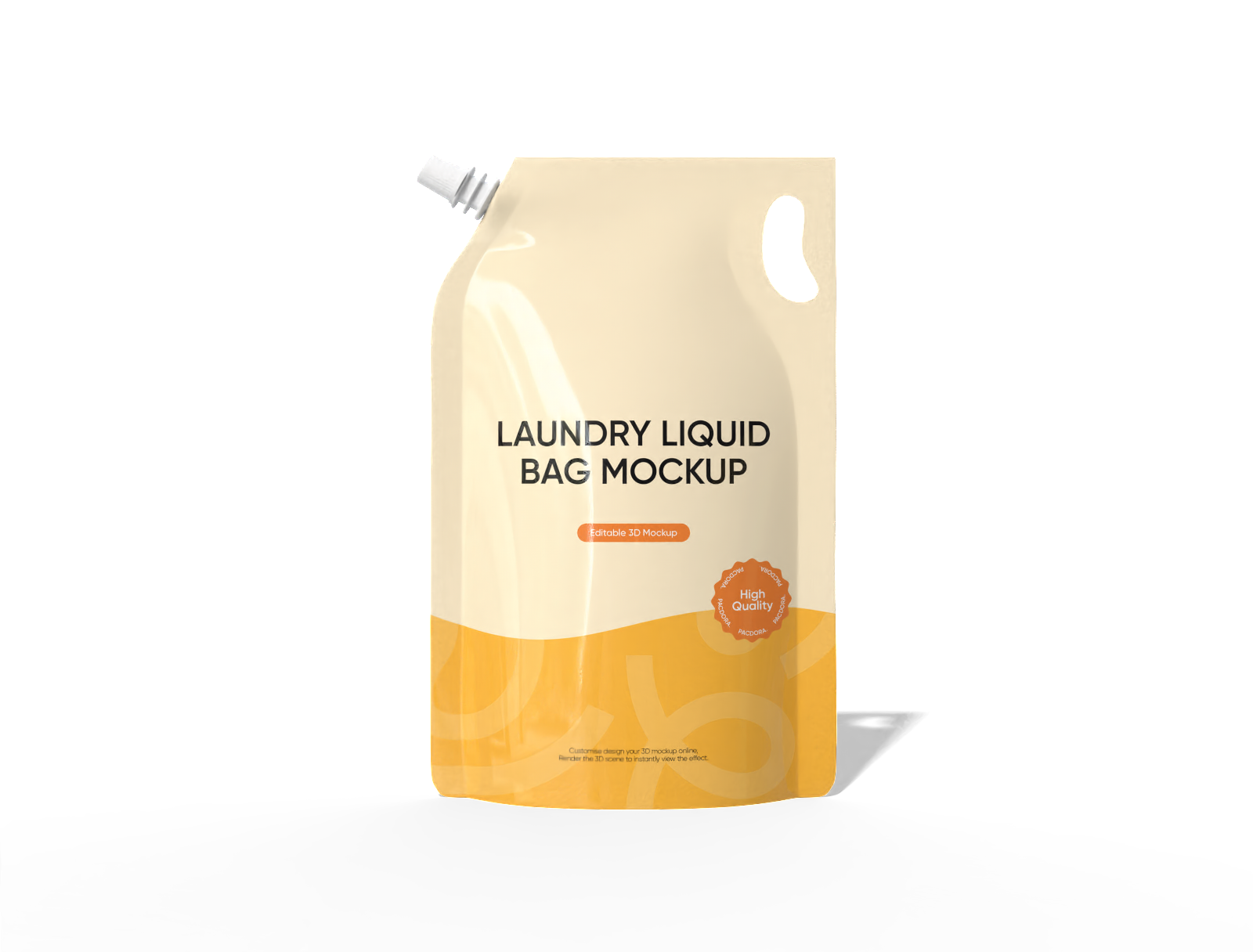 14 × 22 spout detergent pouch mockup