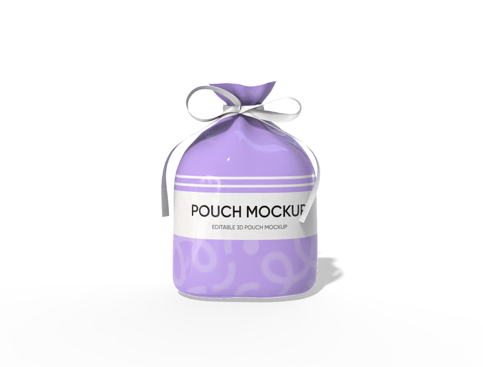 × daily use plastic drawstring pouch mockup