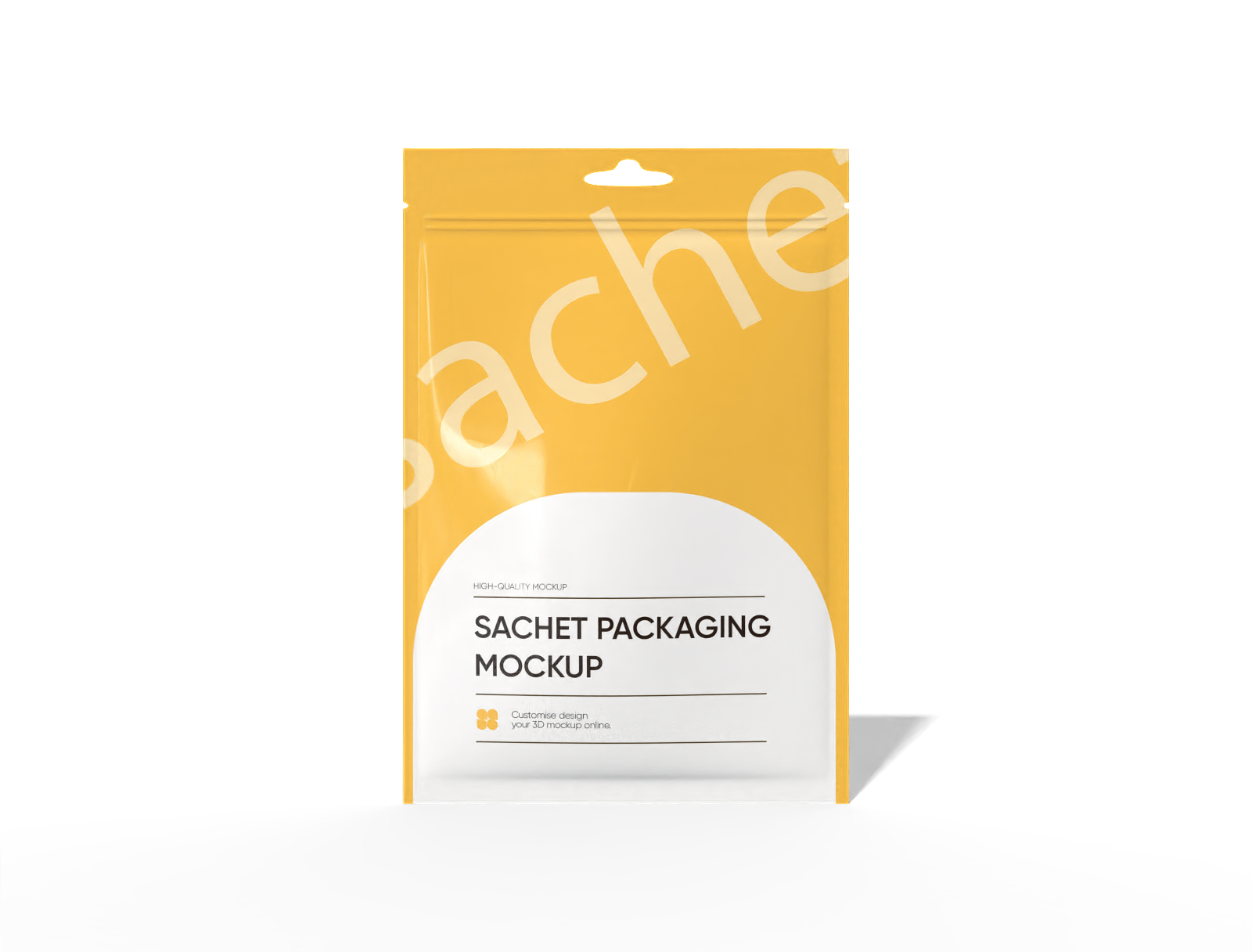 15 × 22 three-side seal health care sachet mockup