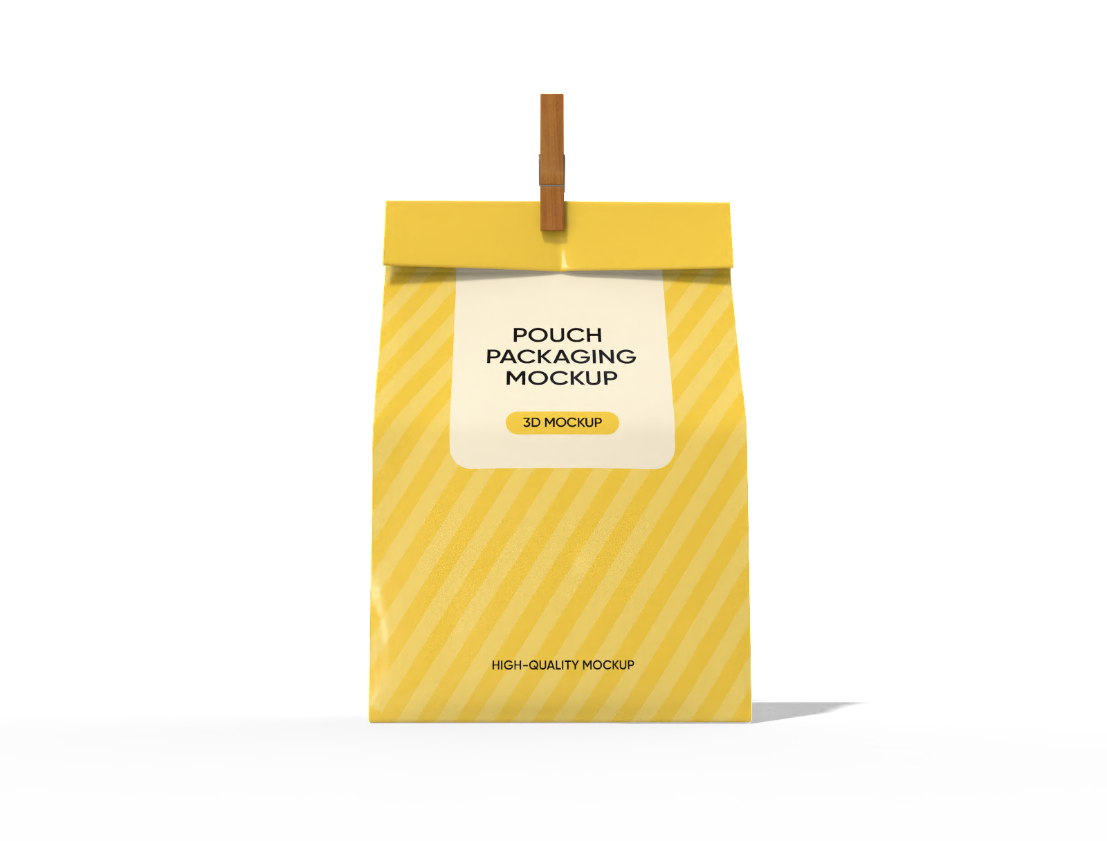 × × plastic food pouch with clip mockup