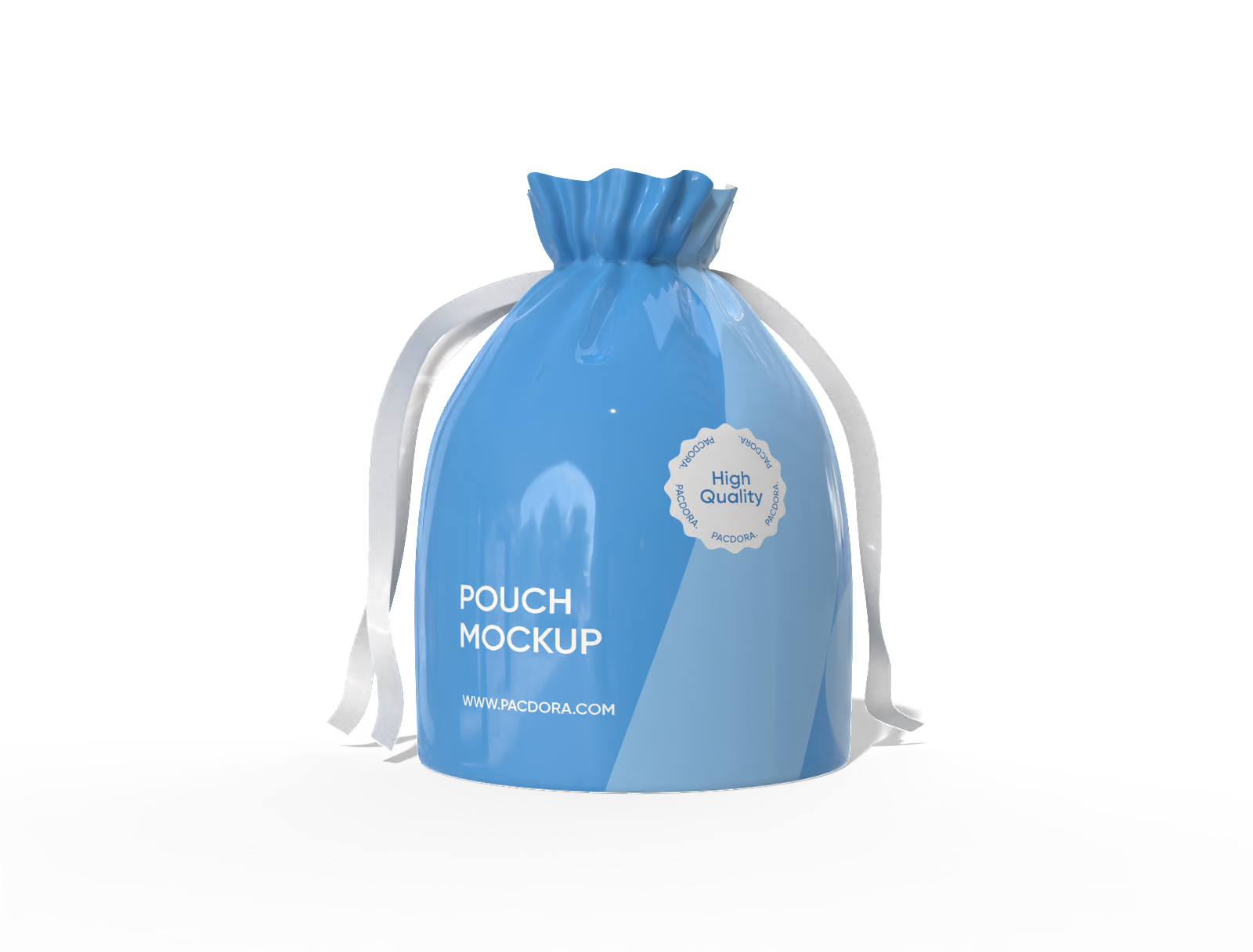 × daily use plastic drawstring pouch mockup