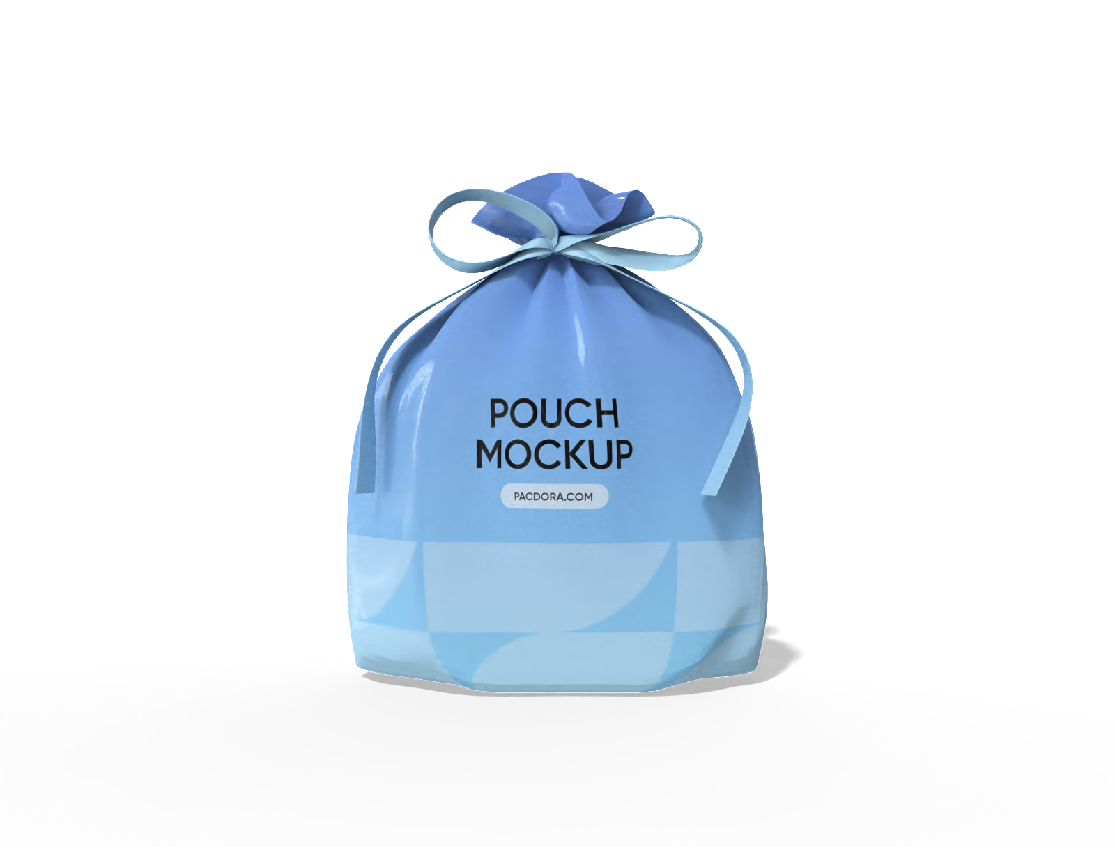 26 × 35 daily use plastic drawstring pouch mockup