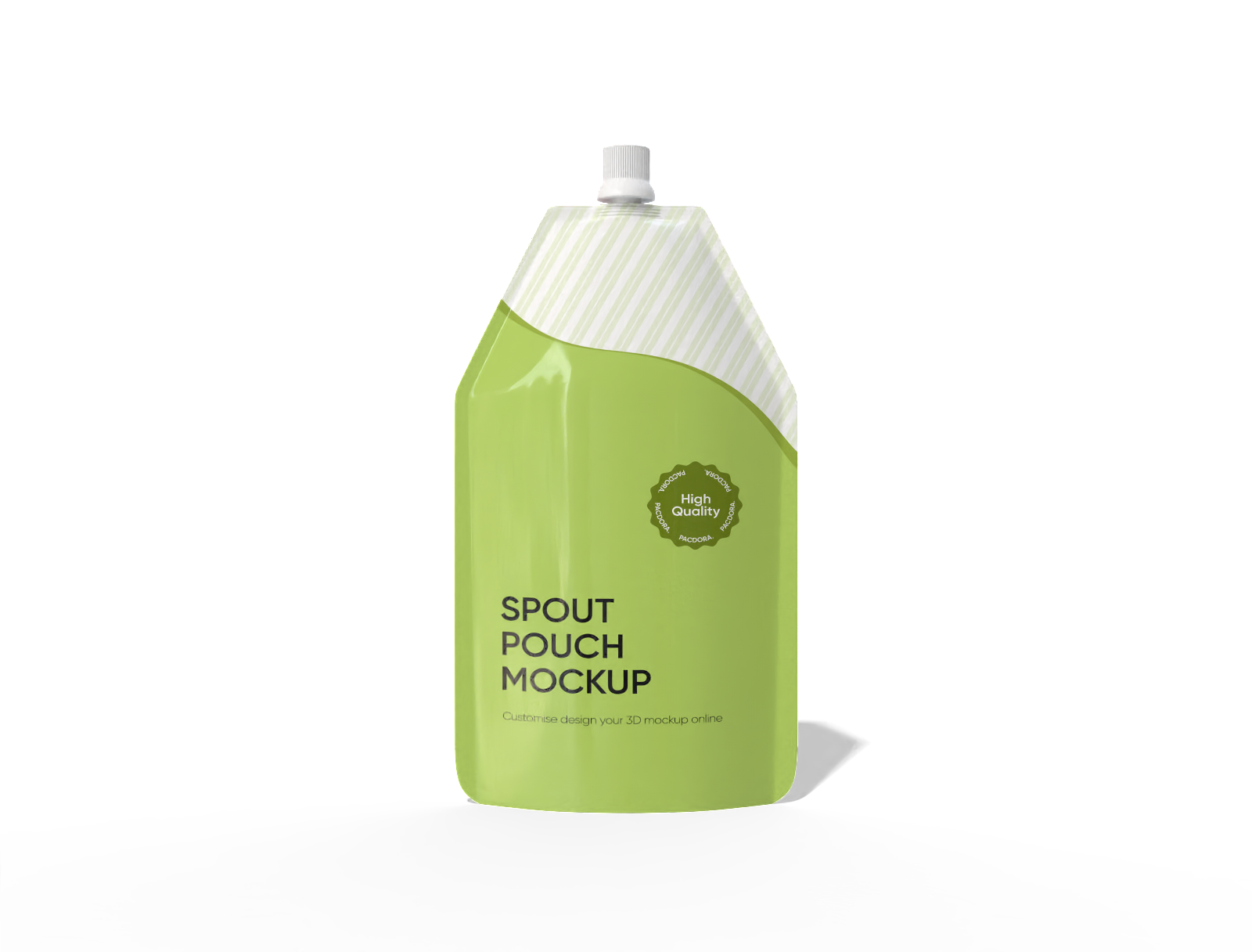16 × 30 spout milk pouch mockup