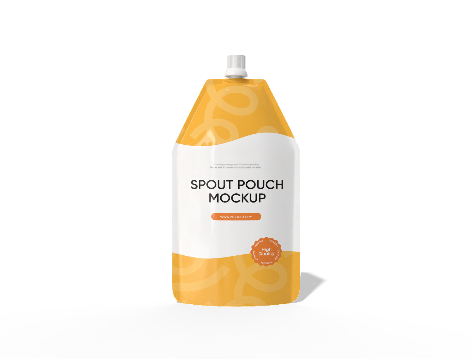 10 × 19 spout milk pouch mockup