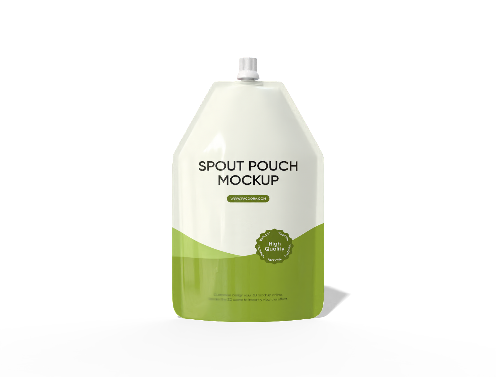 12 × 21 spout milk pouch mockup