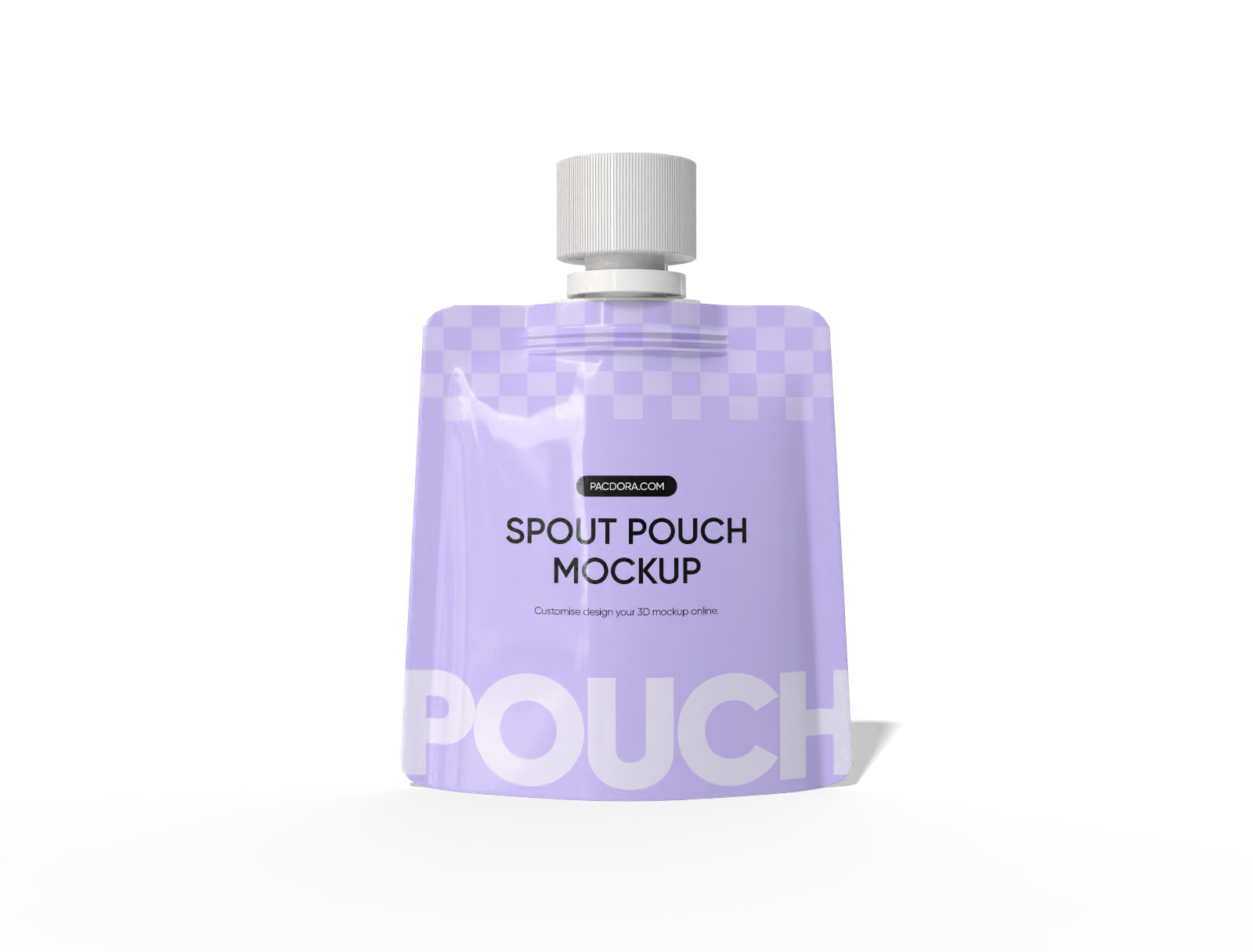 8 × 3 × 11 spout milk pouch mockup