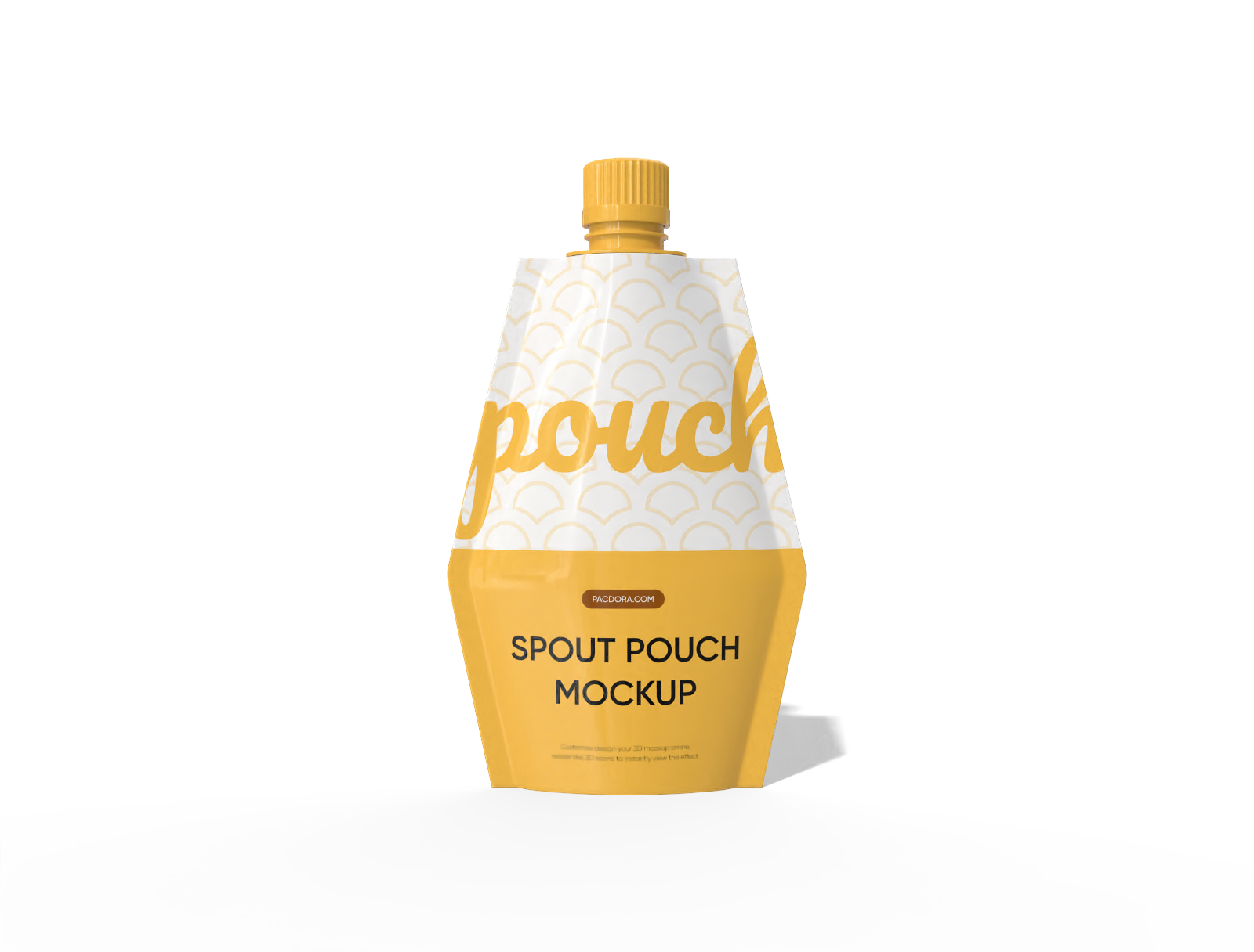 9 × 2 × 16 spout ketchup pouch mockup