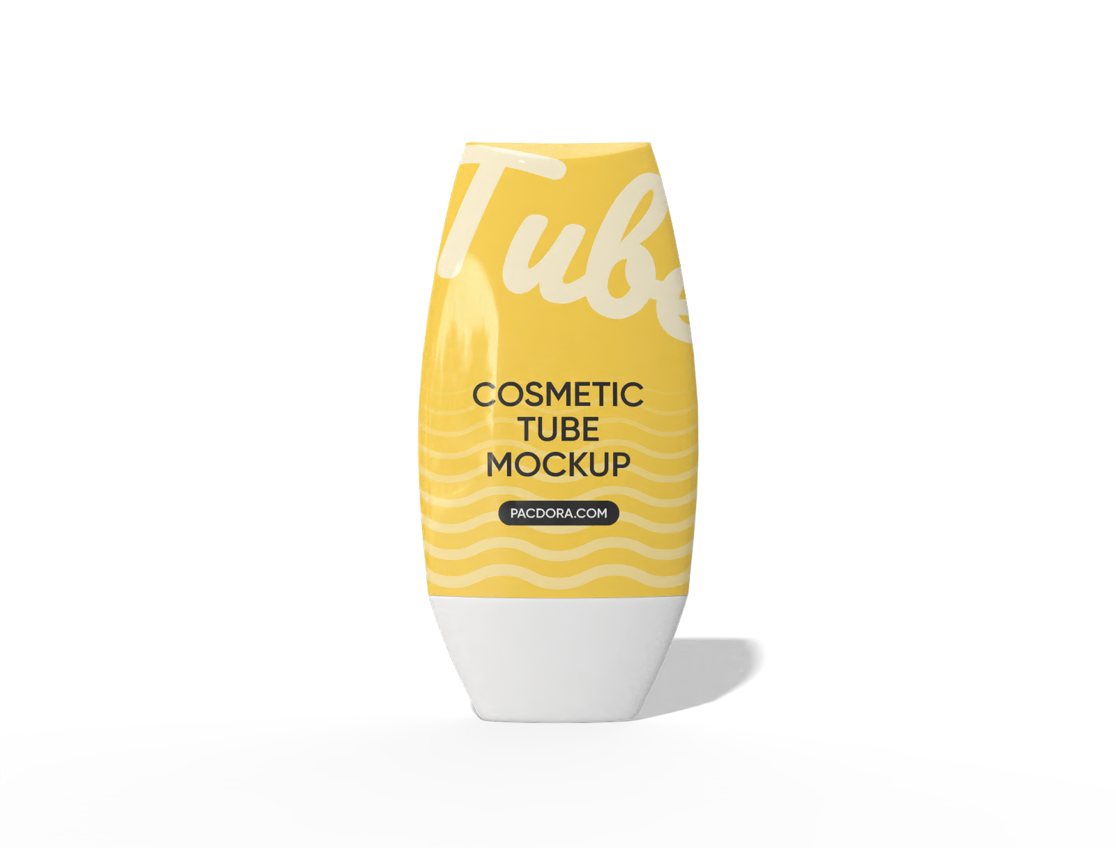 60 ml plastic sunscreen tube mockup