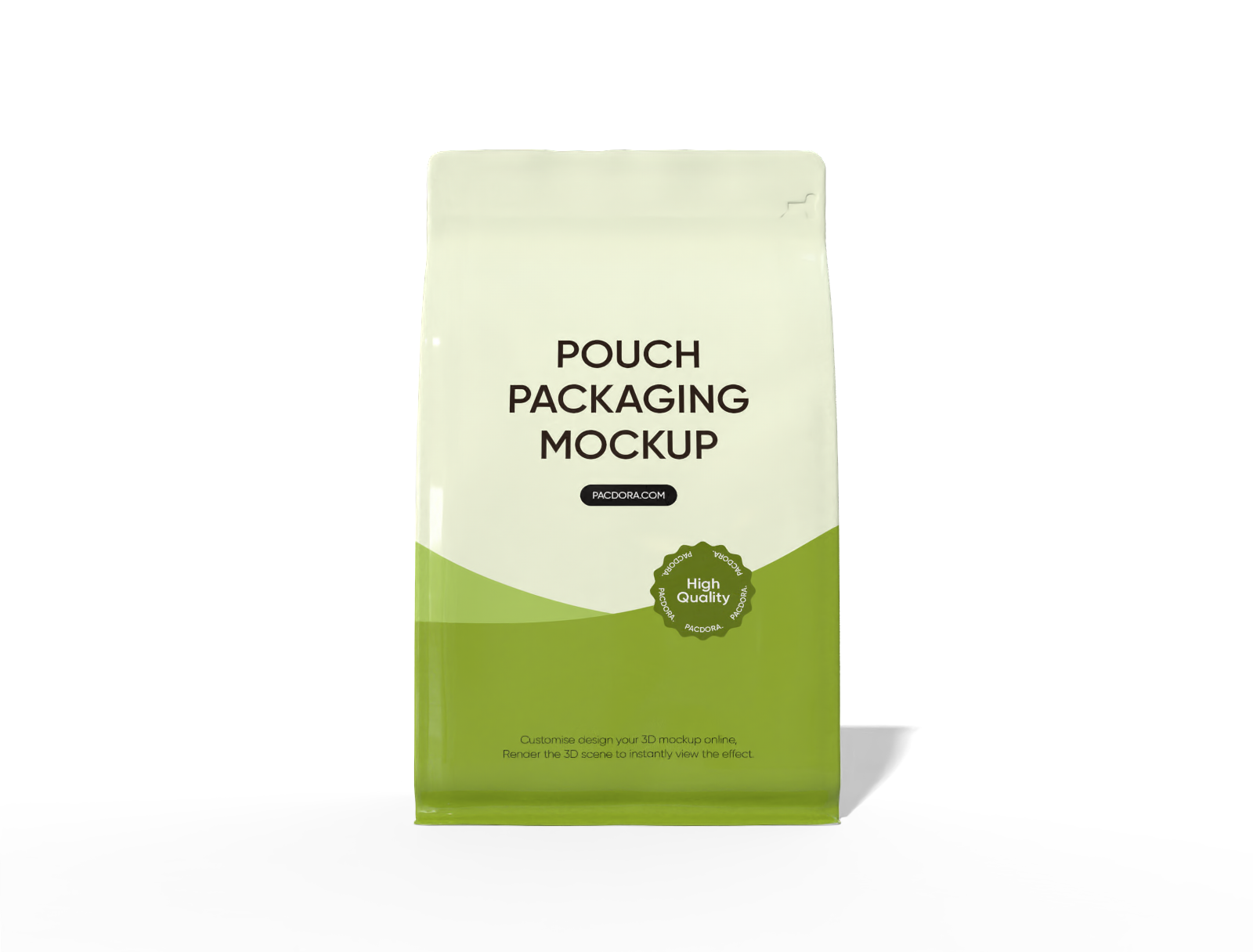 22 × 13 × 38 stand-up coffee pouch mockup