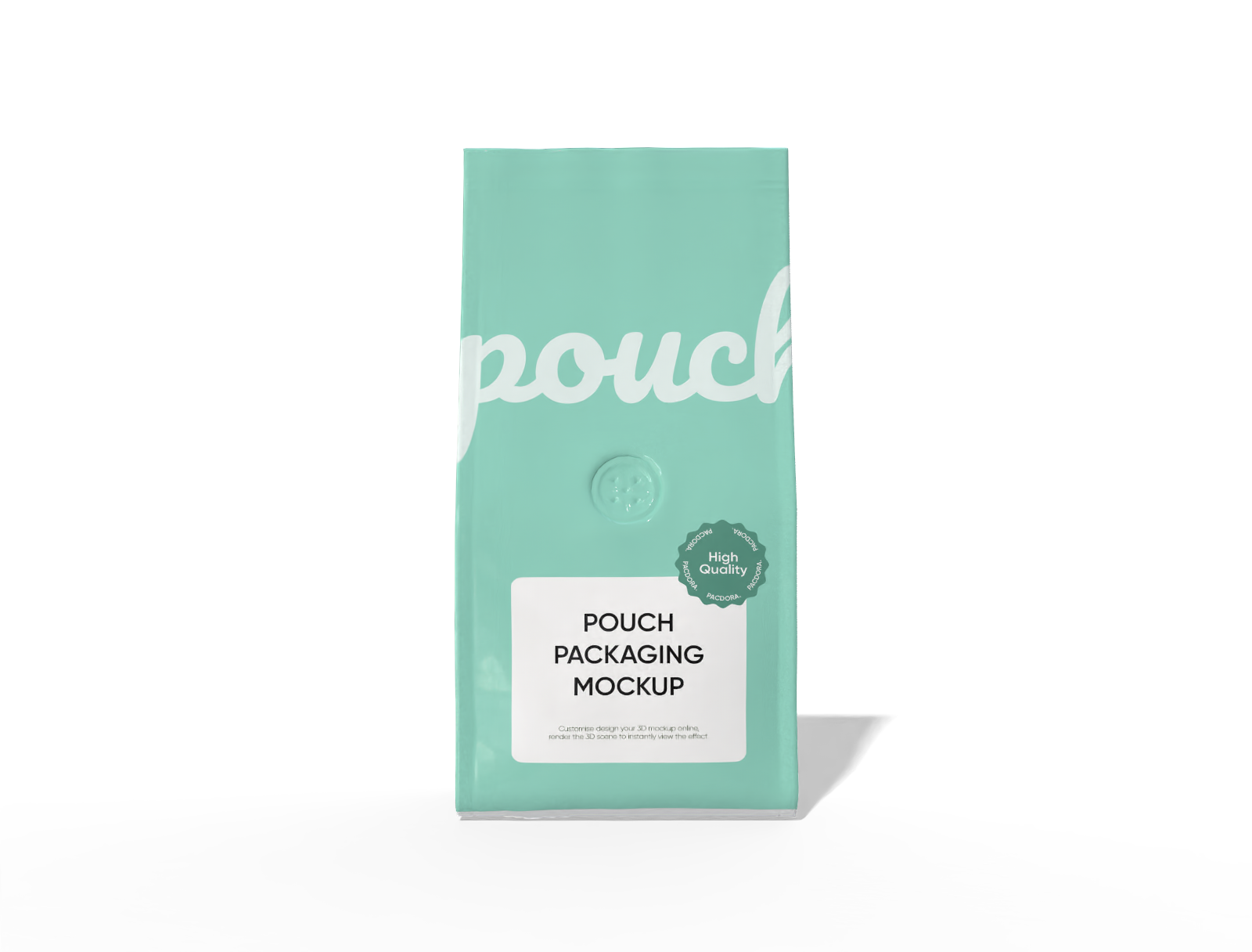 10 × 7 × 22 stand-up coffee pouch mockup