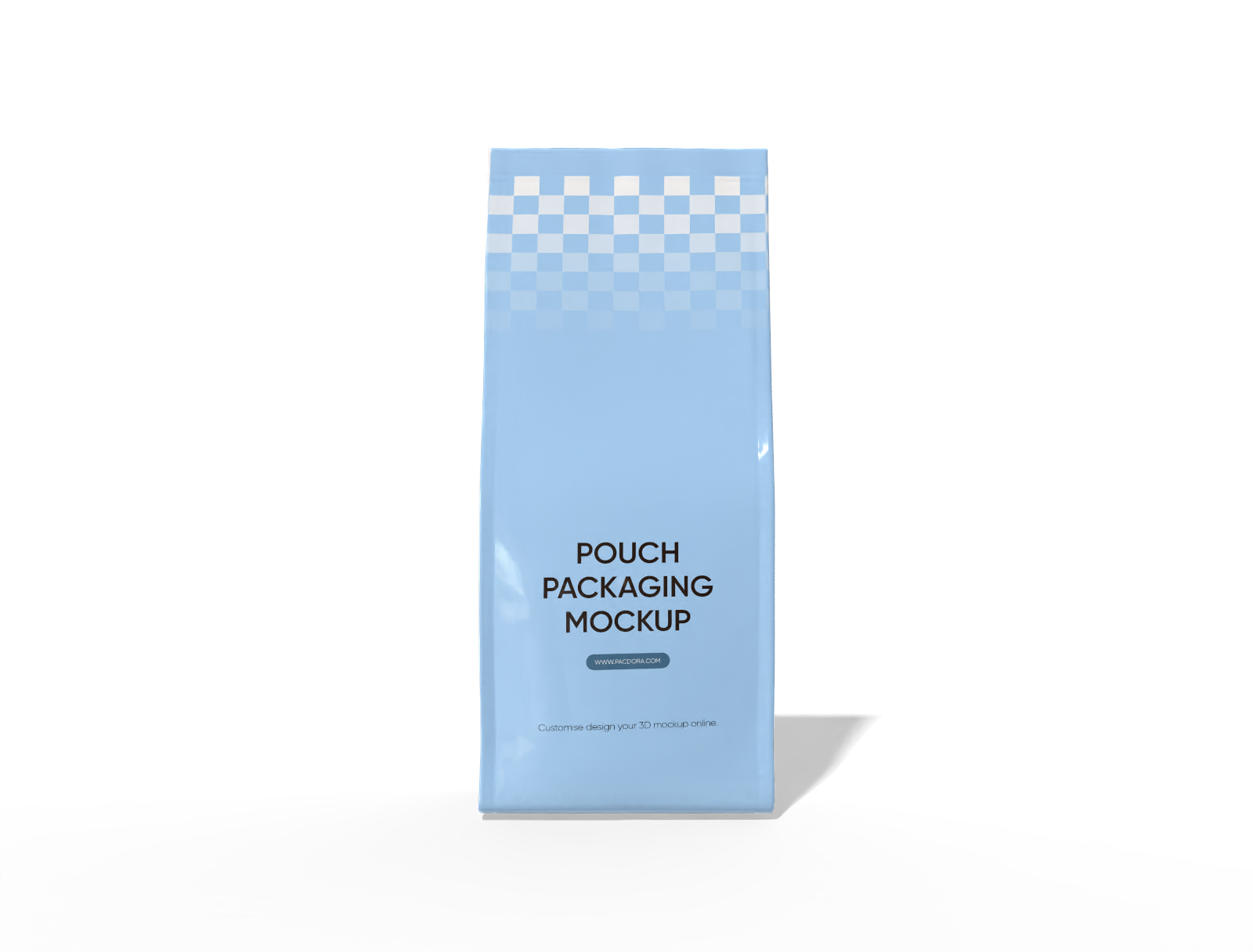 10 × 8 × 26 stand-up snack pouch mockup