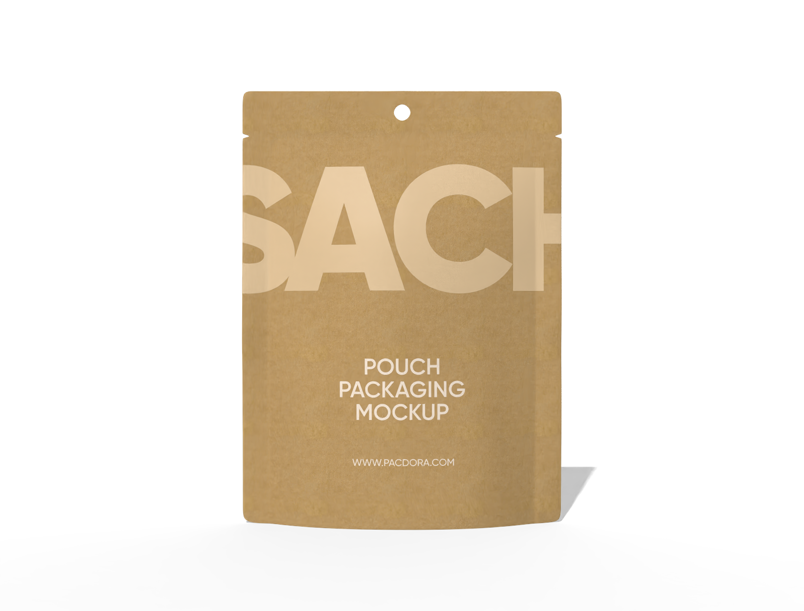 20 × 27 kraft paper stand-up food pouch mockup