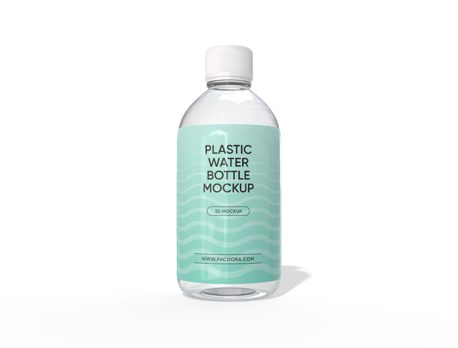 Plastic water bottle mockup