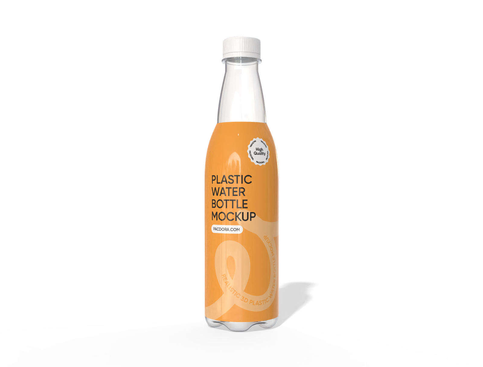 500 ml plastic juice bottle mockup
