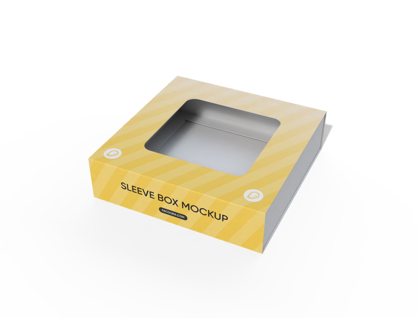 Food sleeve box with window mockup Food sleeve box with window mockup