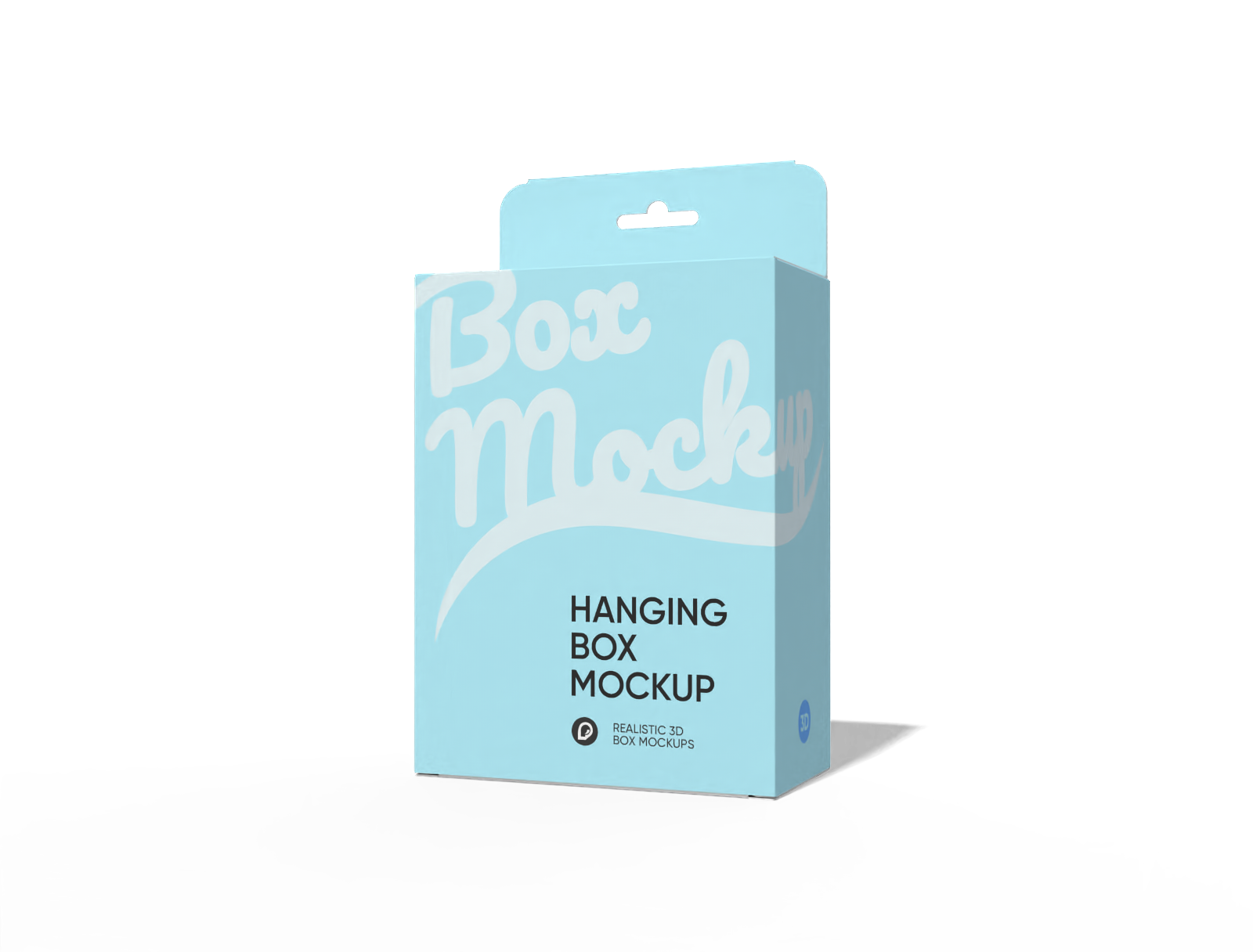 Hanging paper box mockup