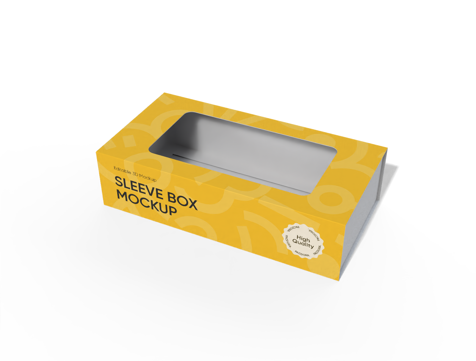 Sleeve food box with window mockup