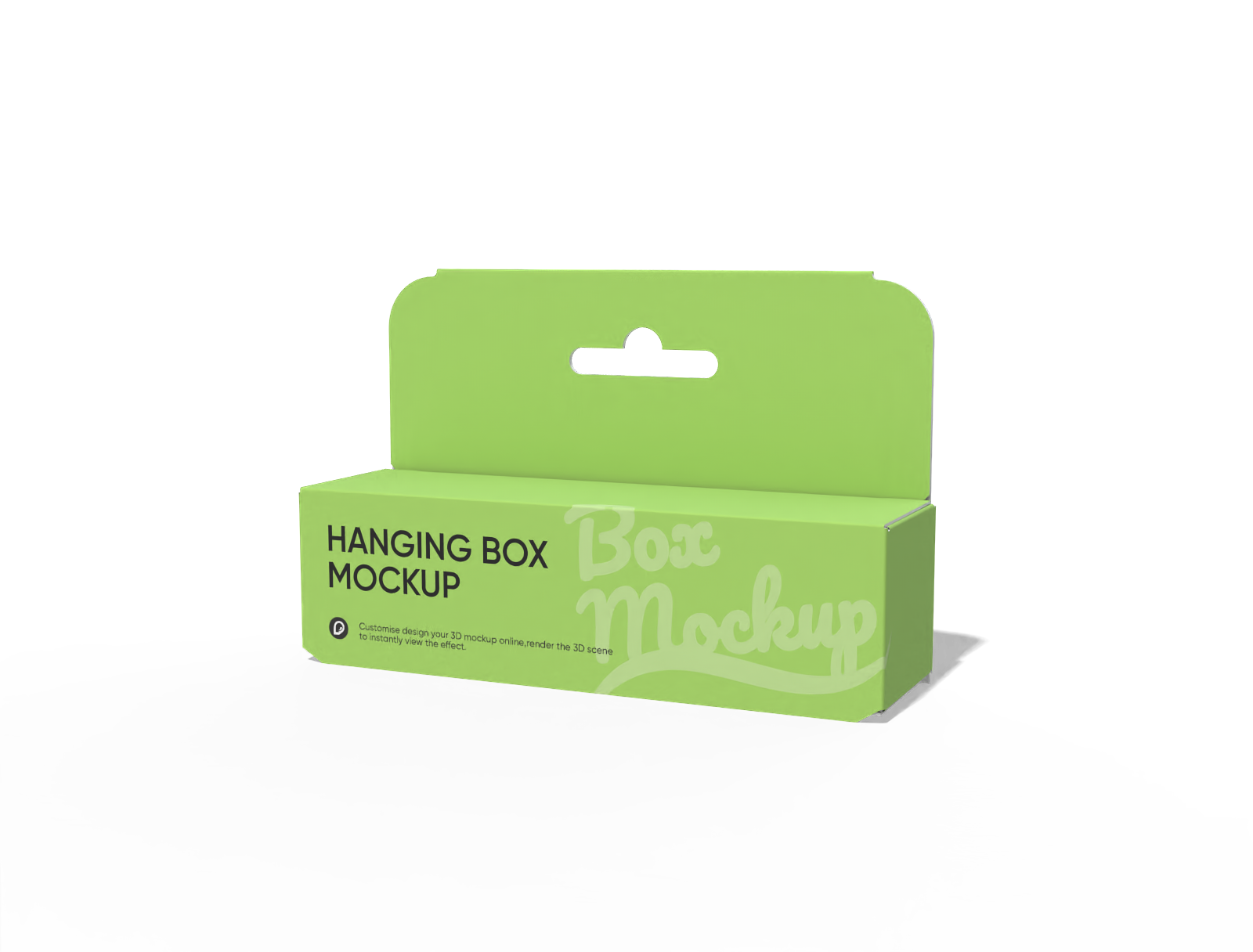 Hanging long-shaped medicine box mockup
