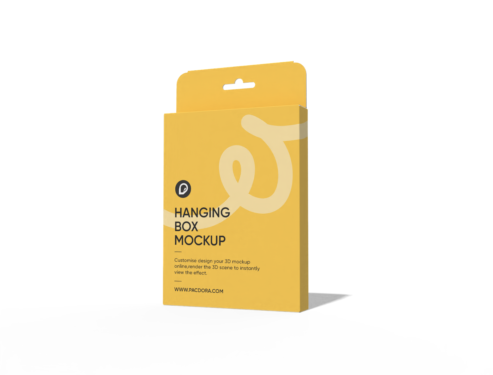 Hanging extra slim tall box mockup