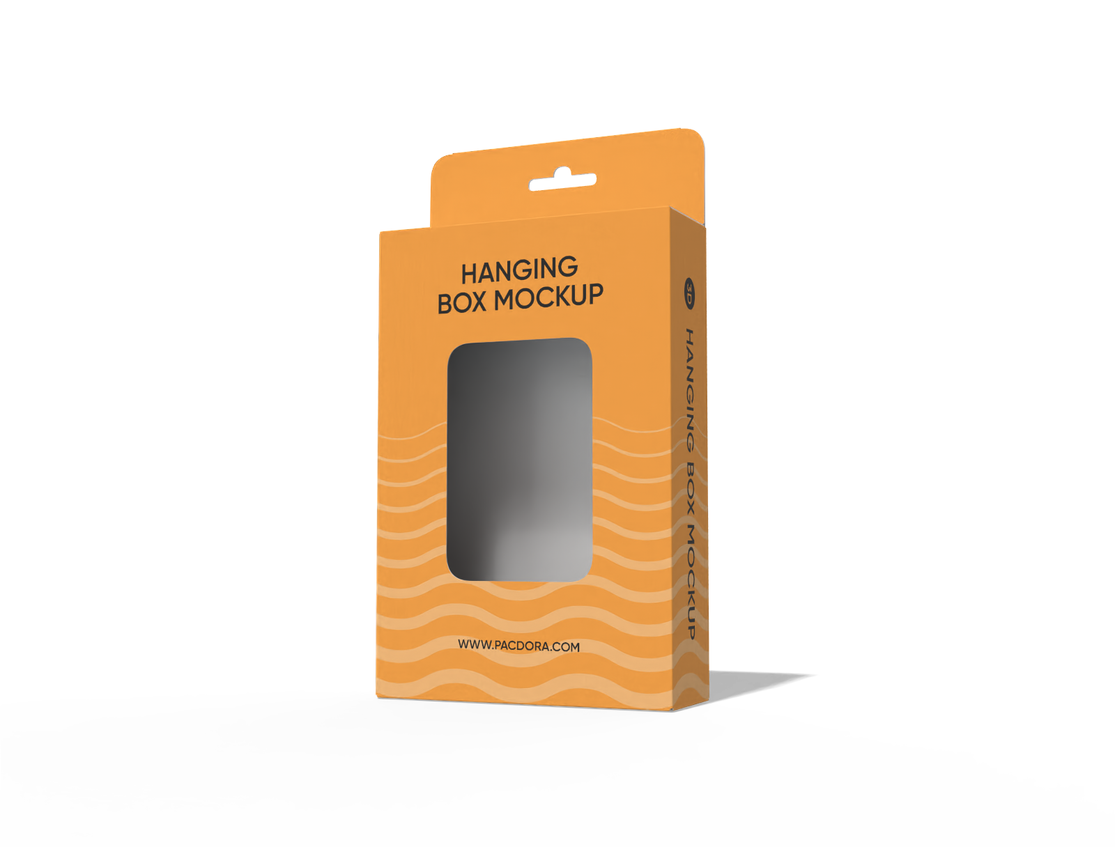 Hanging display box with window mockup