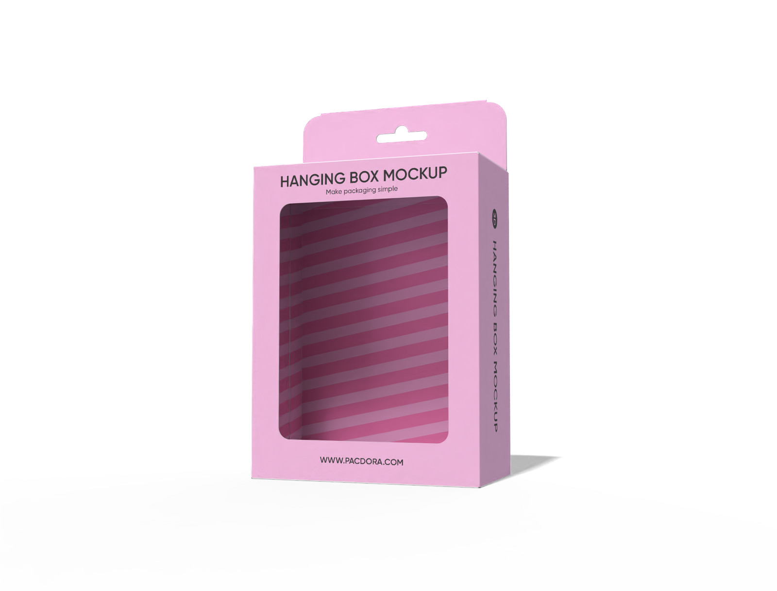 Hanging display box with window mockup