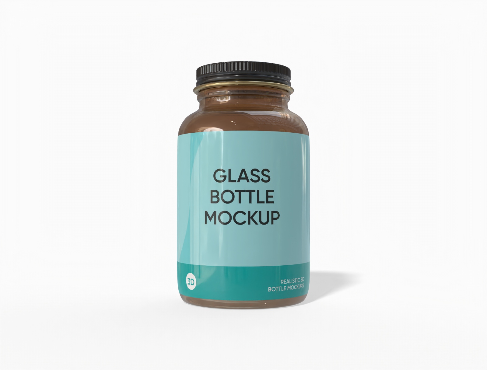 Glass bottle mockup