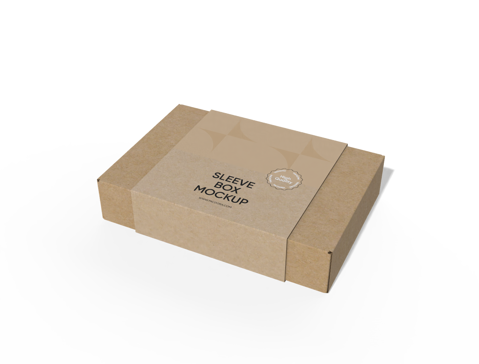 Gift mailer box with sleeve mockup