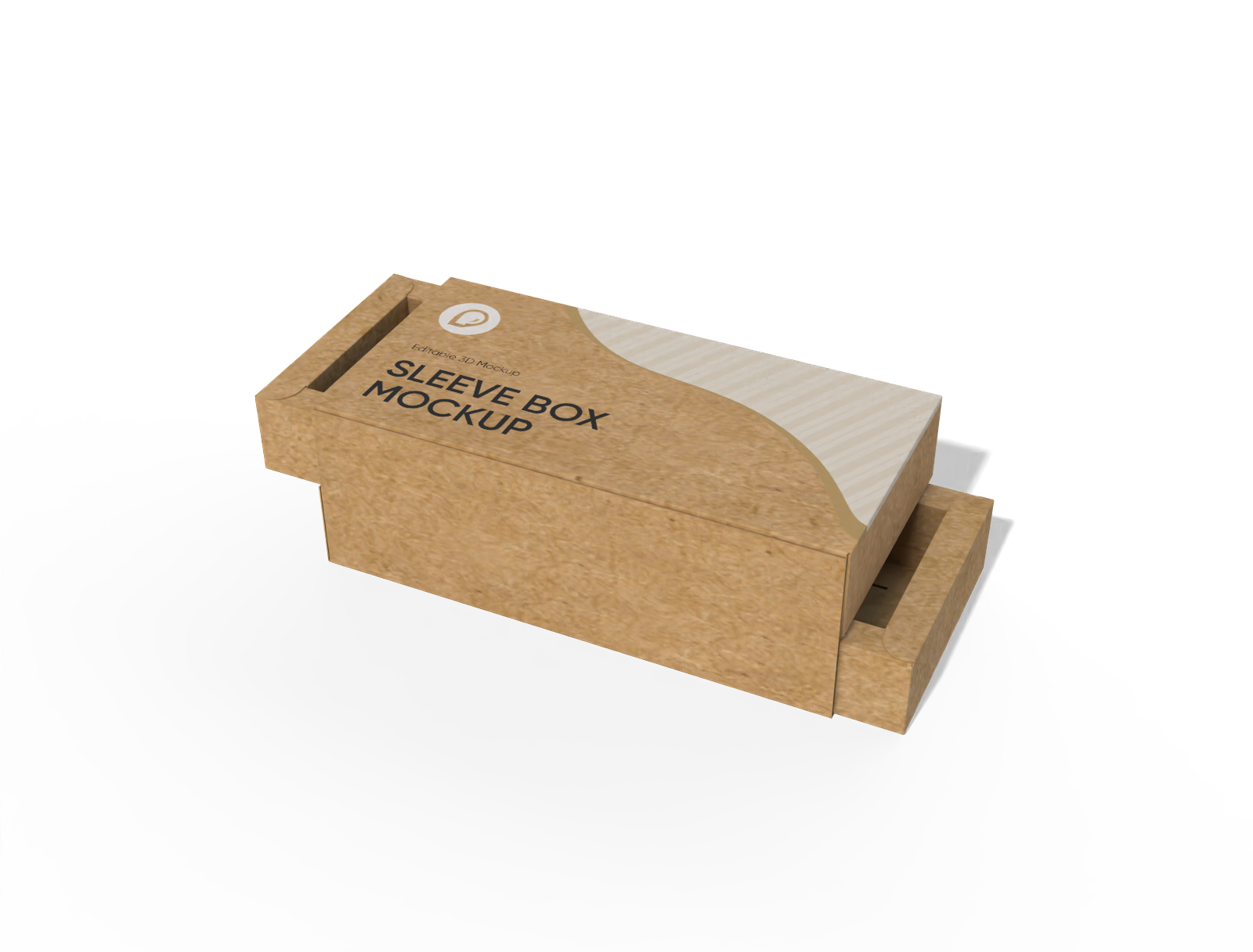 Double-layer gift sleeve box mockup