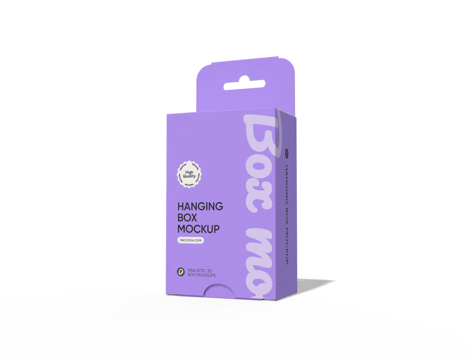 Hanging electronic product box mockup