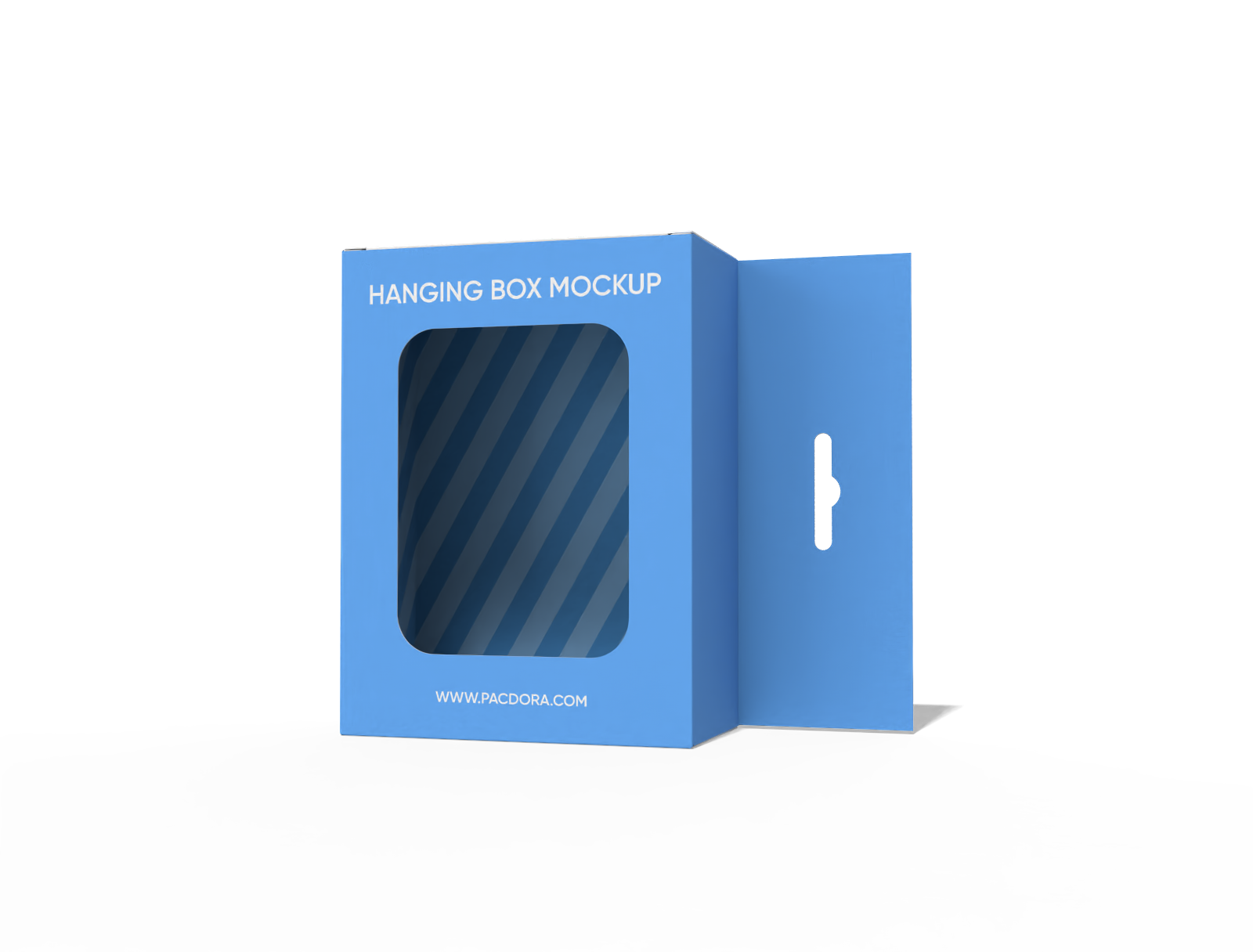 窓付き吊り下げ玩具ボックスモックアップ 窓付き吊り下げ玩具ボックスモックアップ