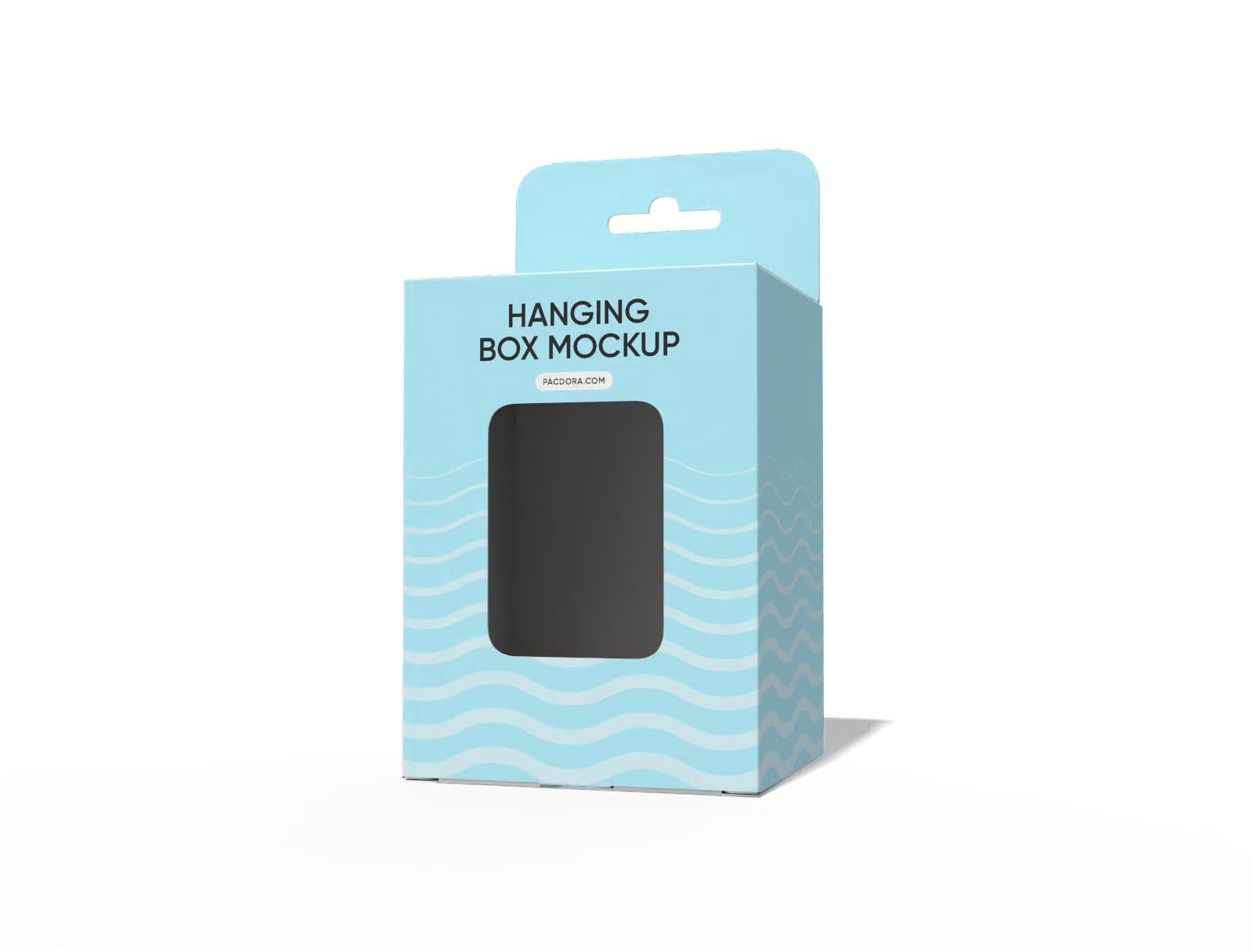 窓付き吊り下げ玩具ボックスモックアップ 窓付き吊り下げ玩具ボックスモックアップ