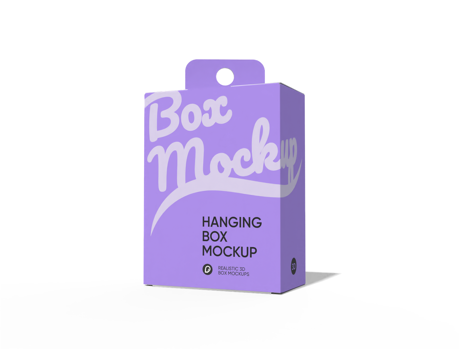 Hanging electronic product box mockup