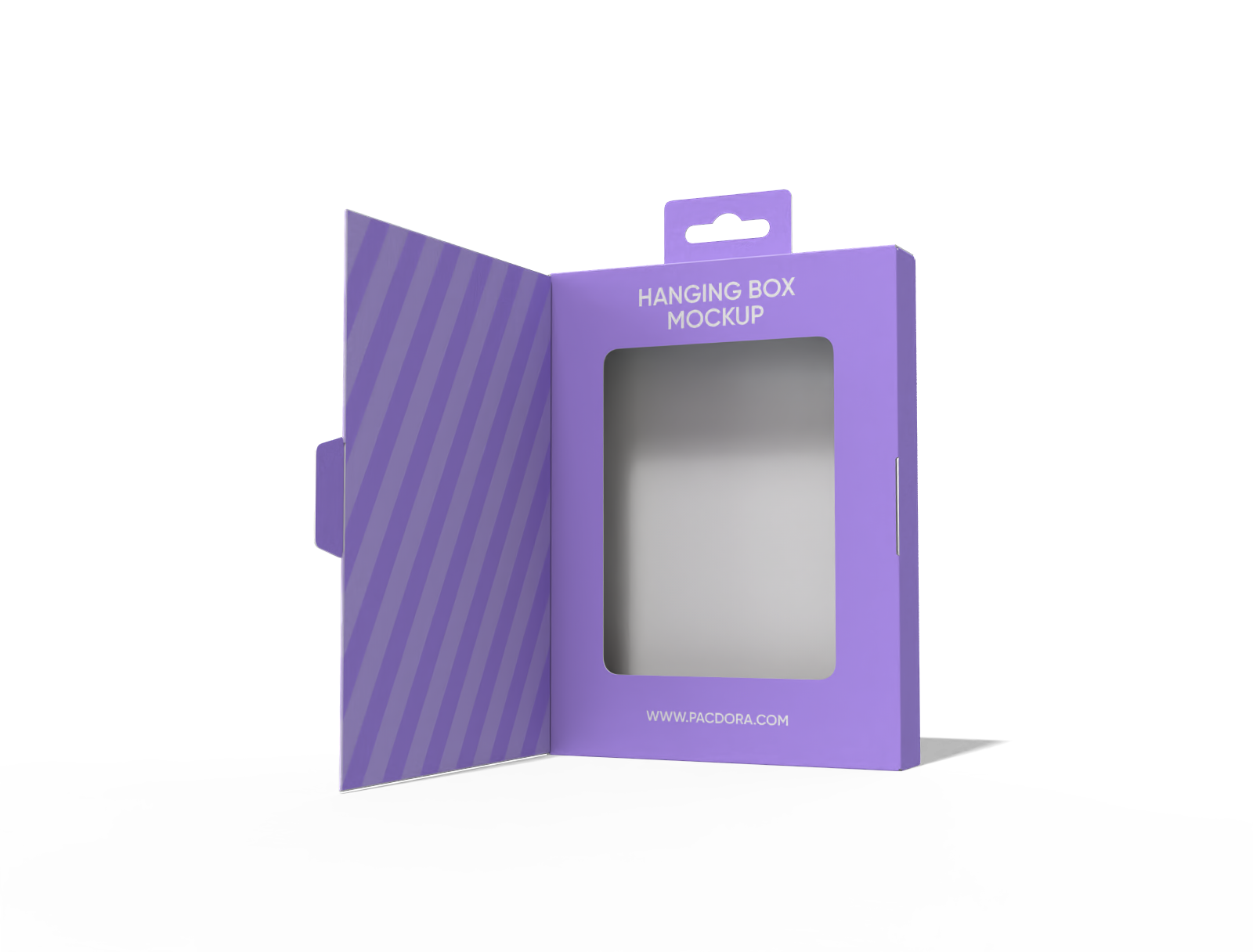 Hanging flip-top window box mockup