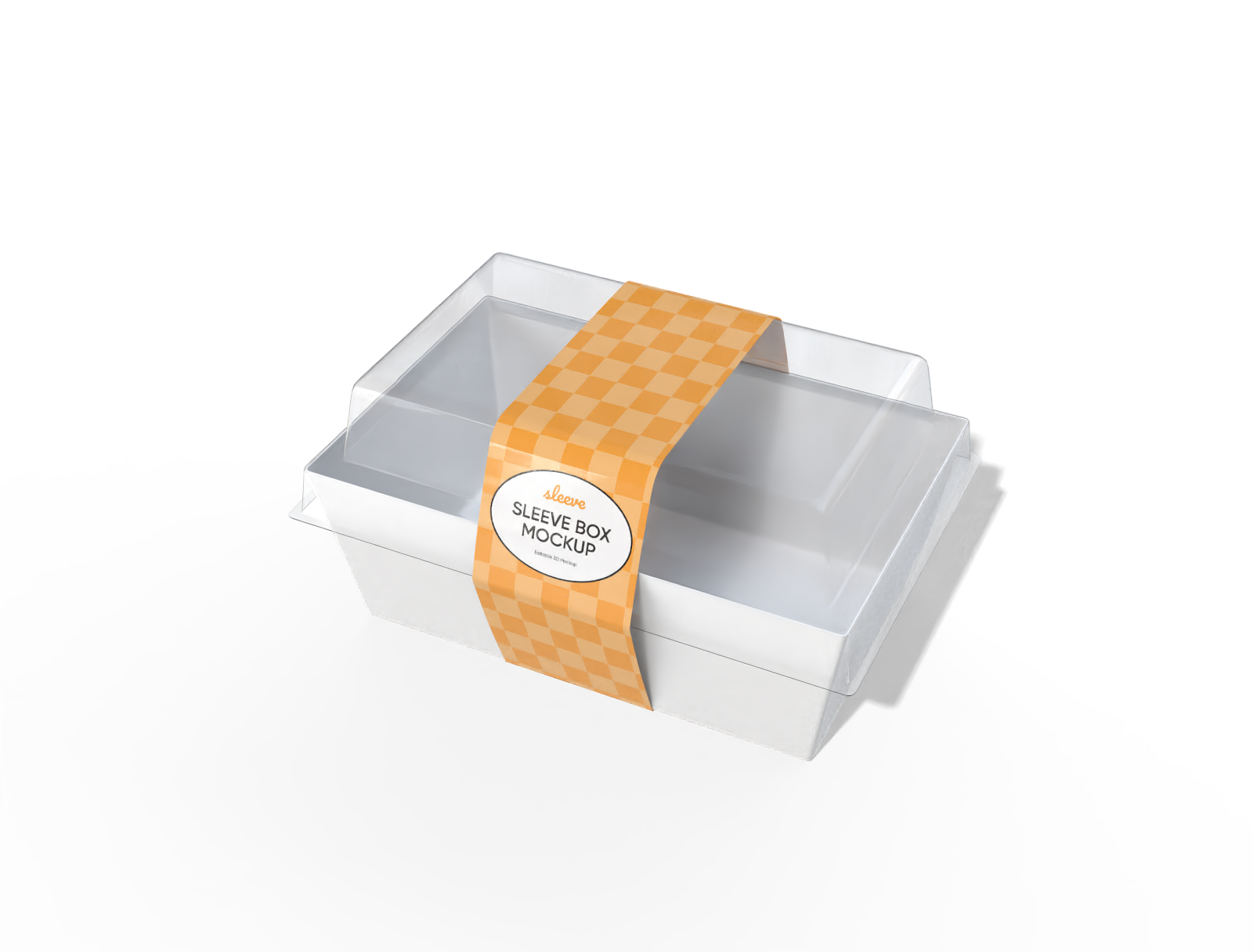 Plastic burger box mockup