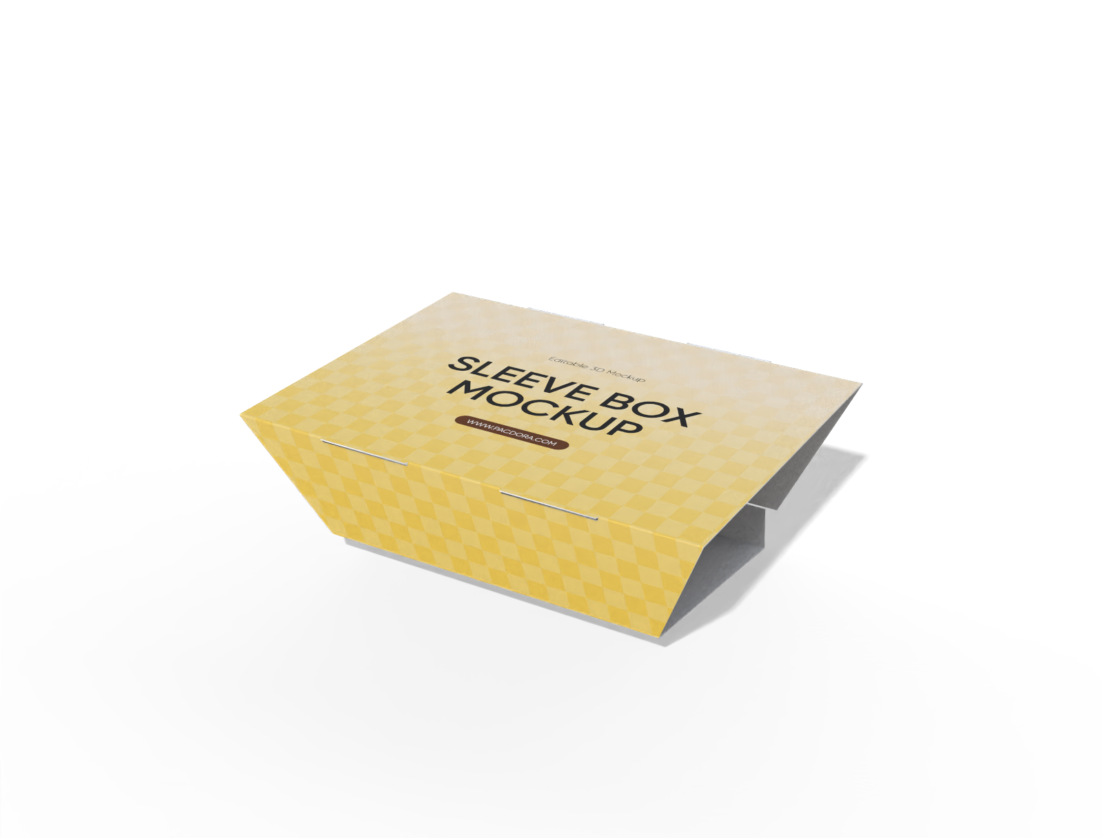Trapezoidal sleeve box mockup