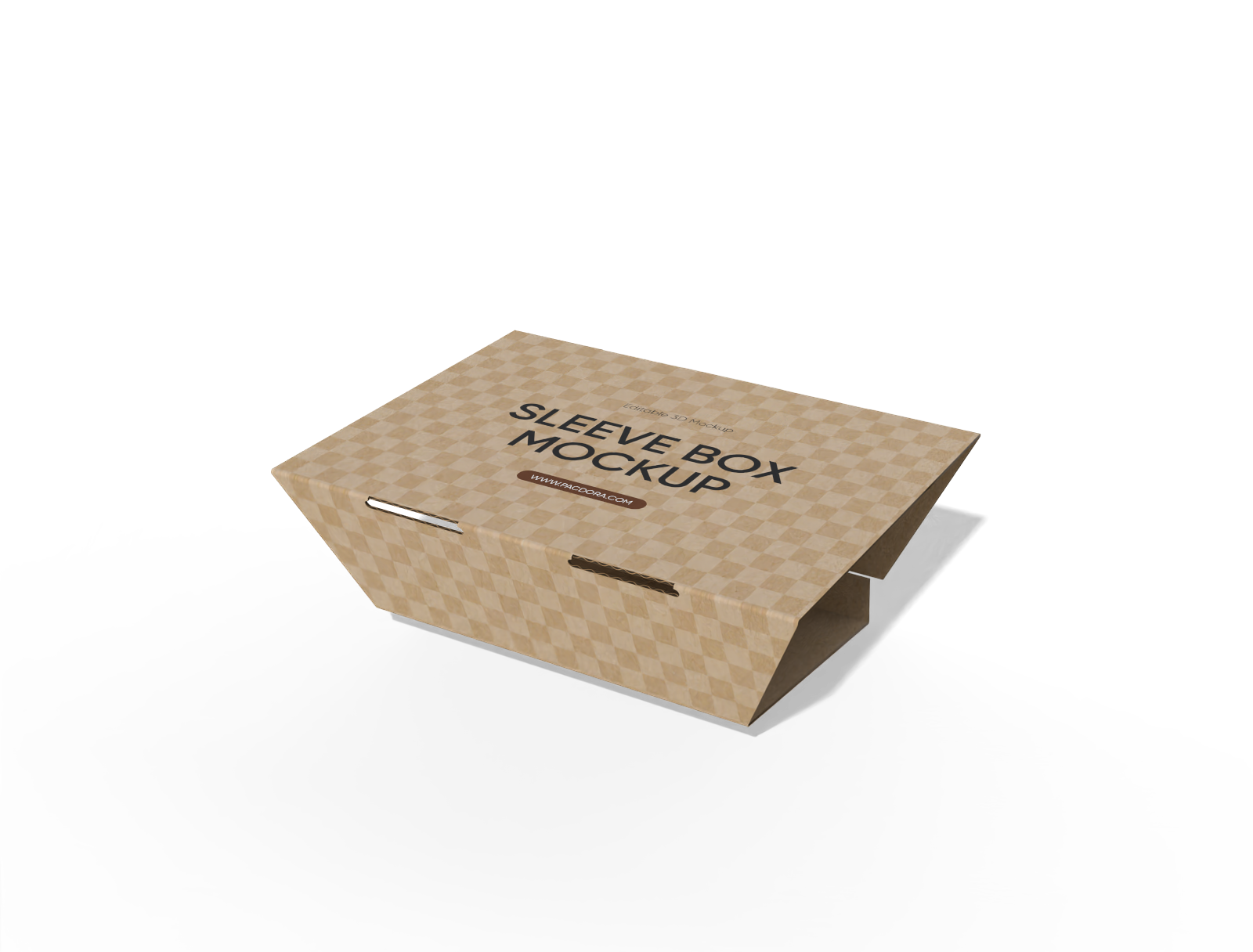 Trapezoidal sleeve box mockup
