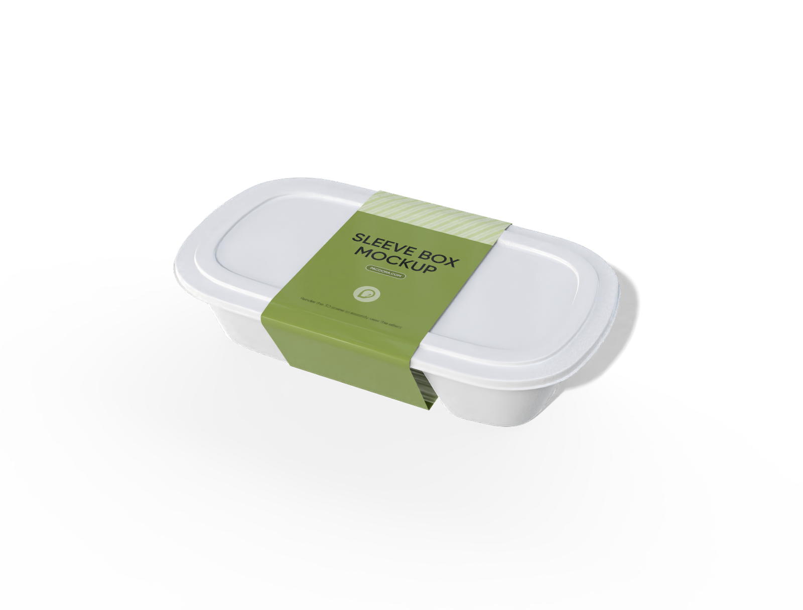 Plastic food sleeve box mockup
