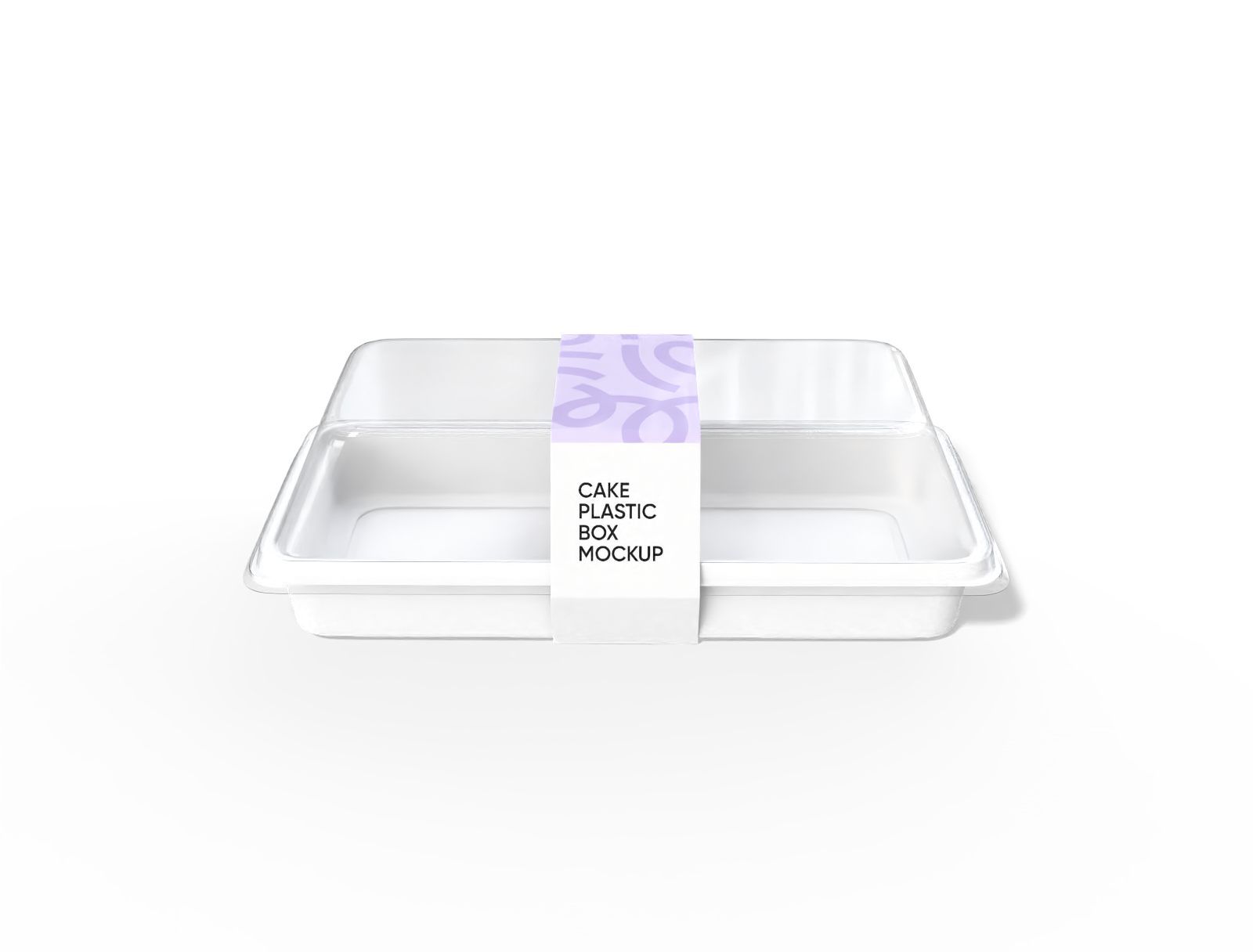 Cake plastic box mockup