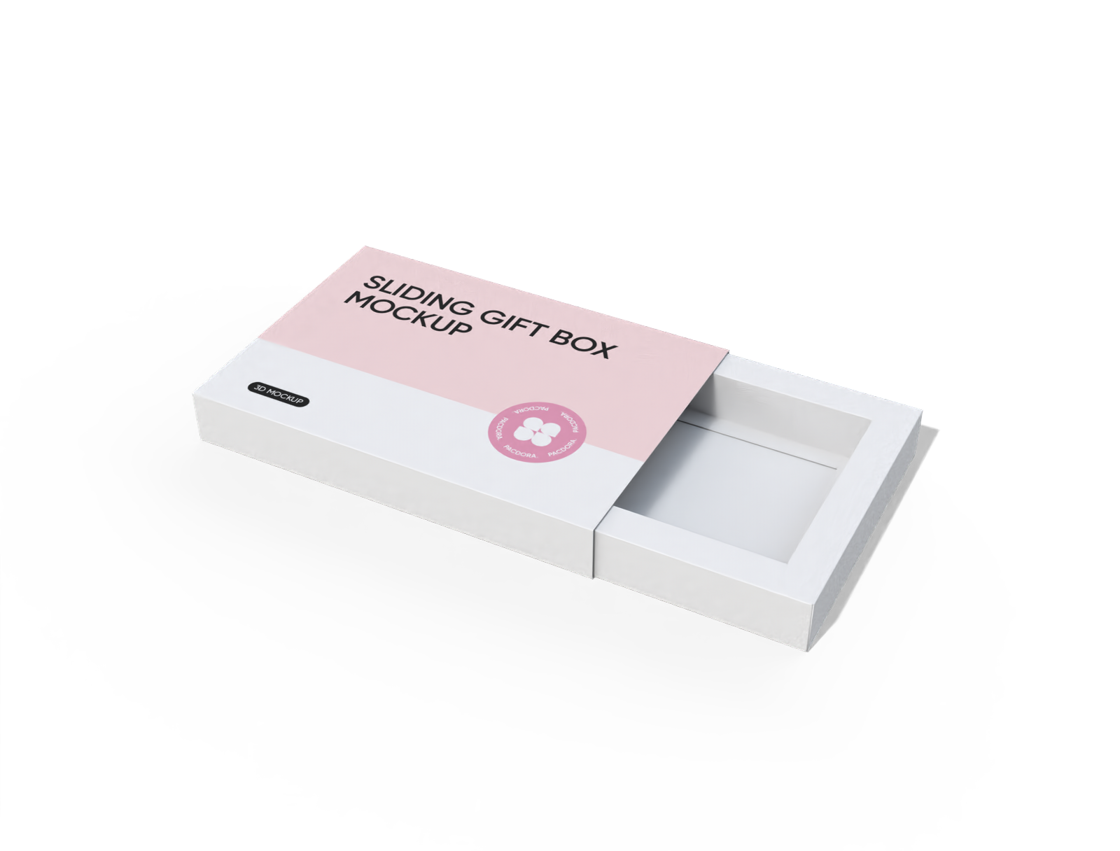 Sliding surprise gift box mockup Sliding surprise gift box mockup