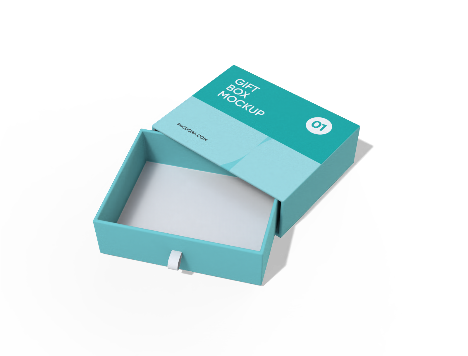 Custom rigid sliding drawer gift box mockup