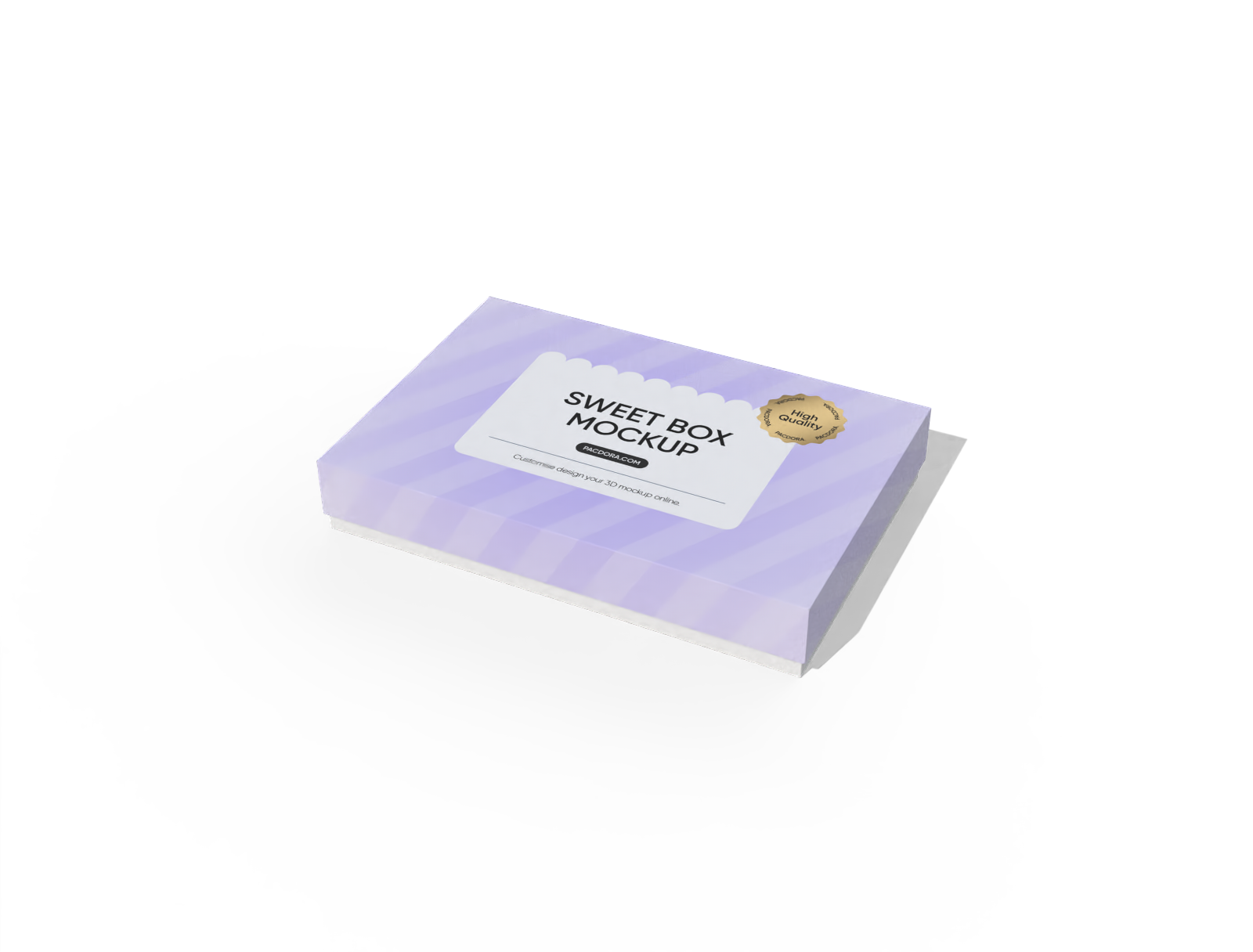 Sweet box with lid mockup