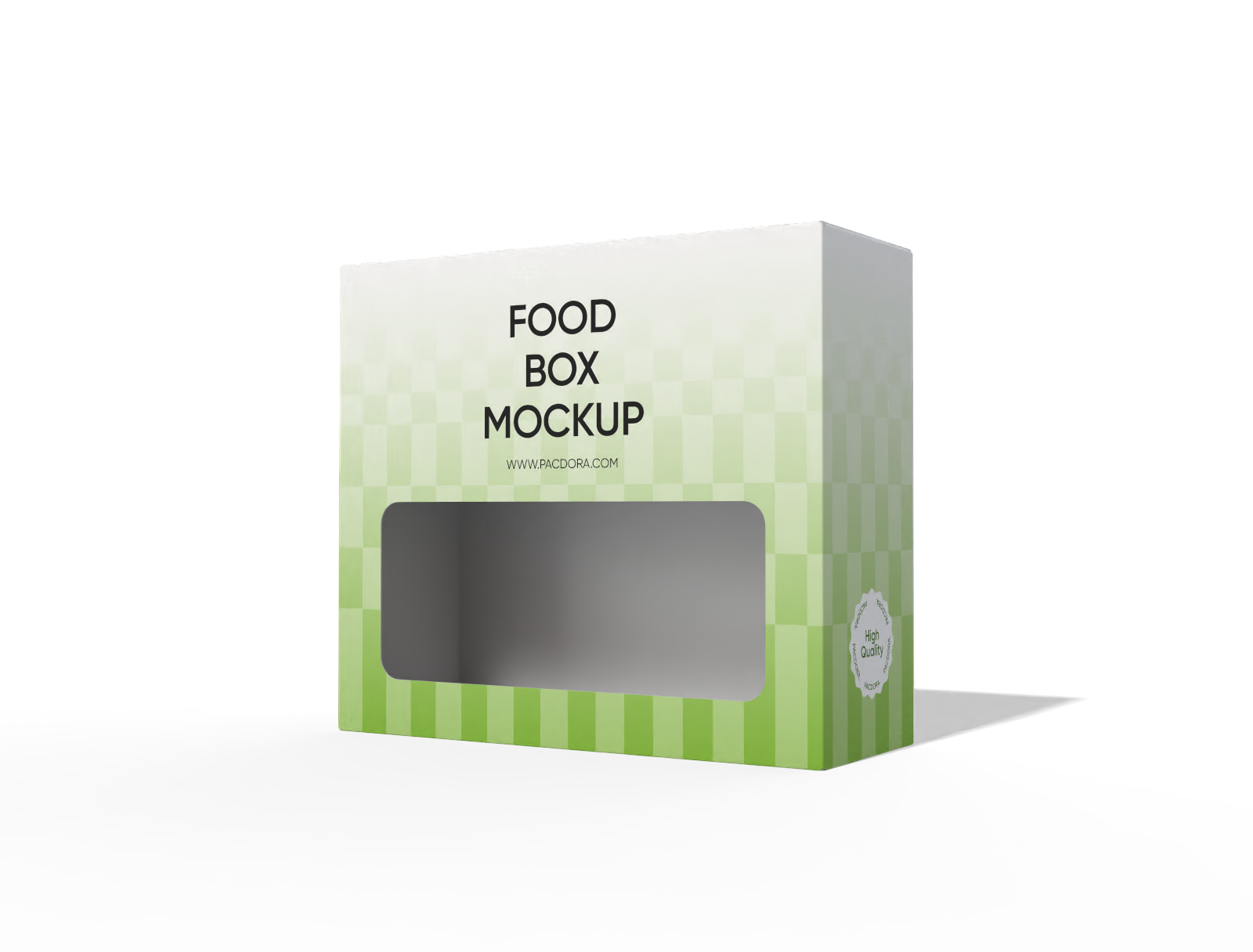 Food box with window mockup