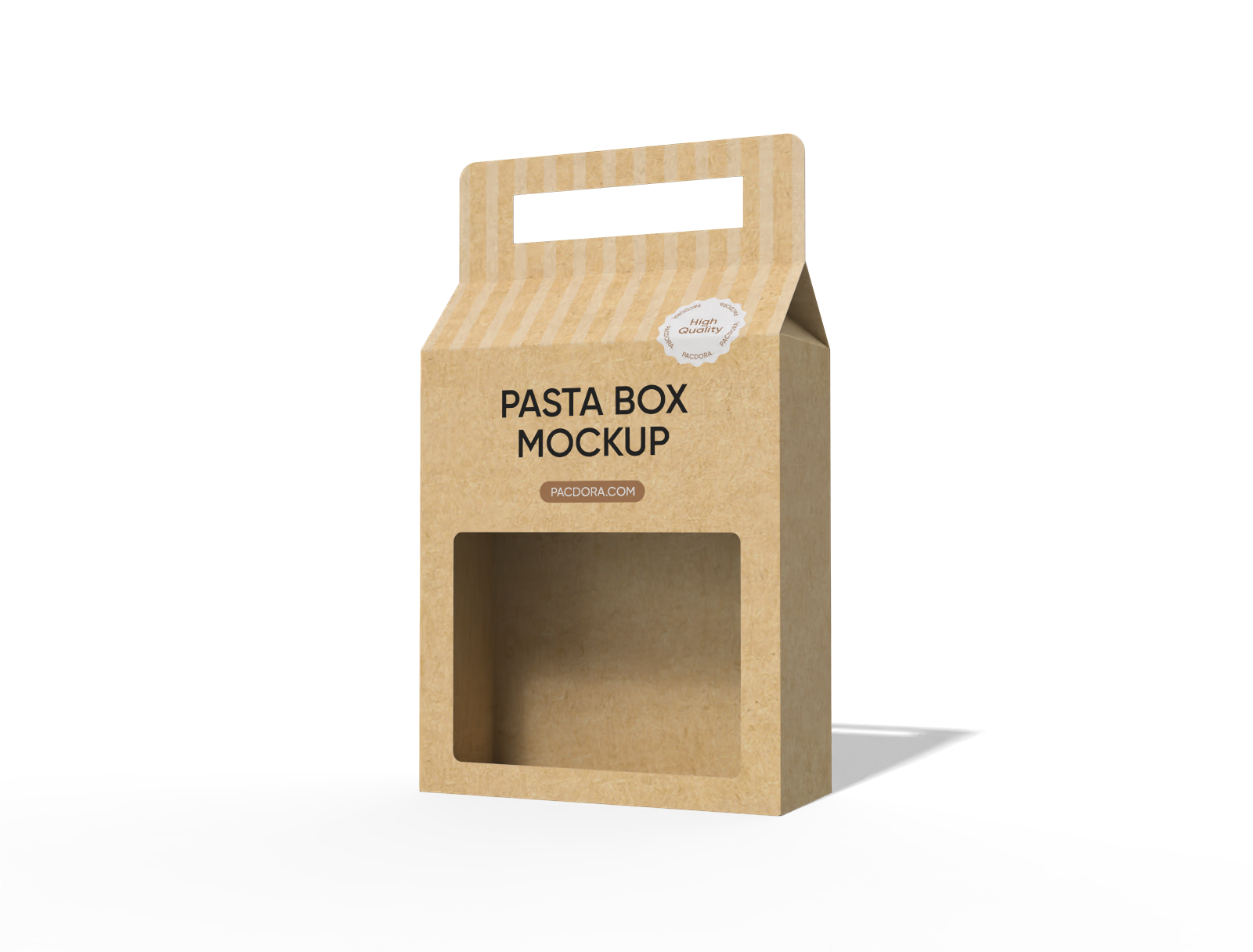 Pasta box with window mockup