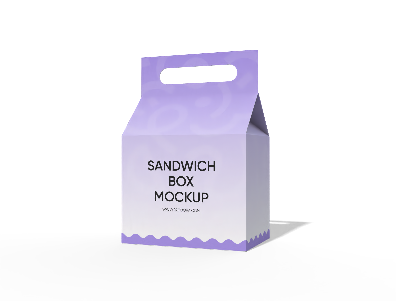 Sandwich box with handle mockup Sandwich box with handle mockup