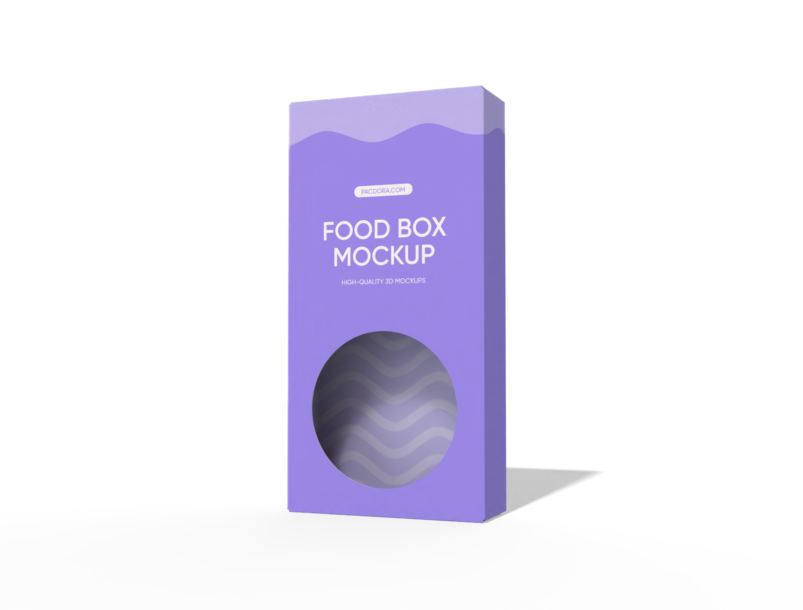 Food box with window mockup