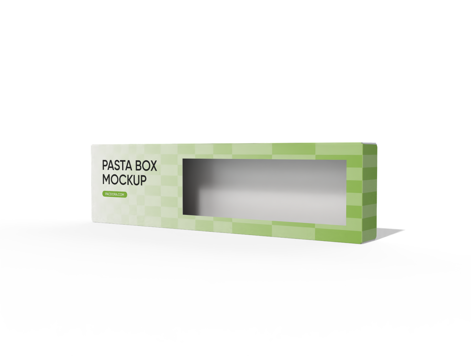 Pasta box with window mockup