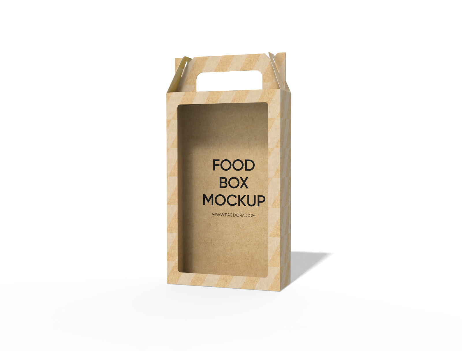 Food box with handle mockup