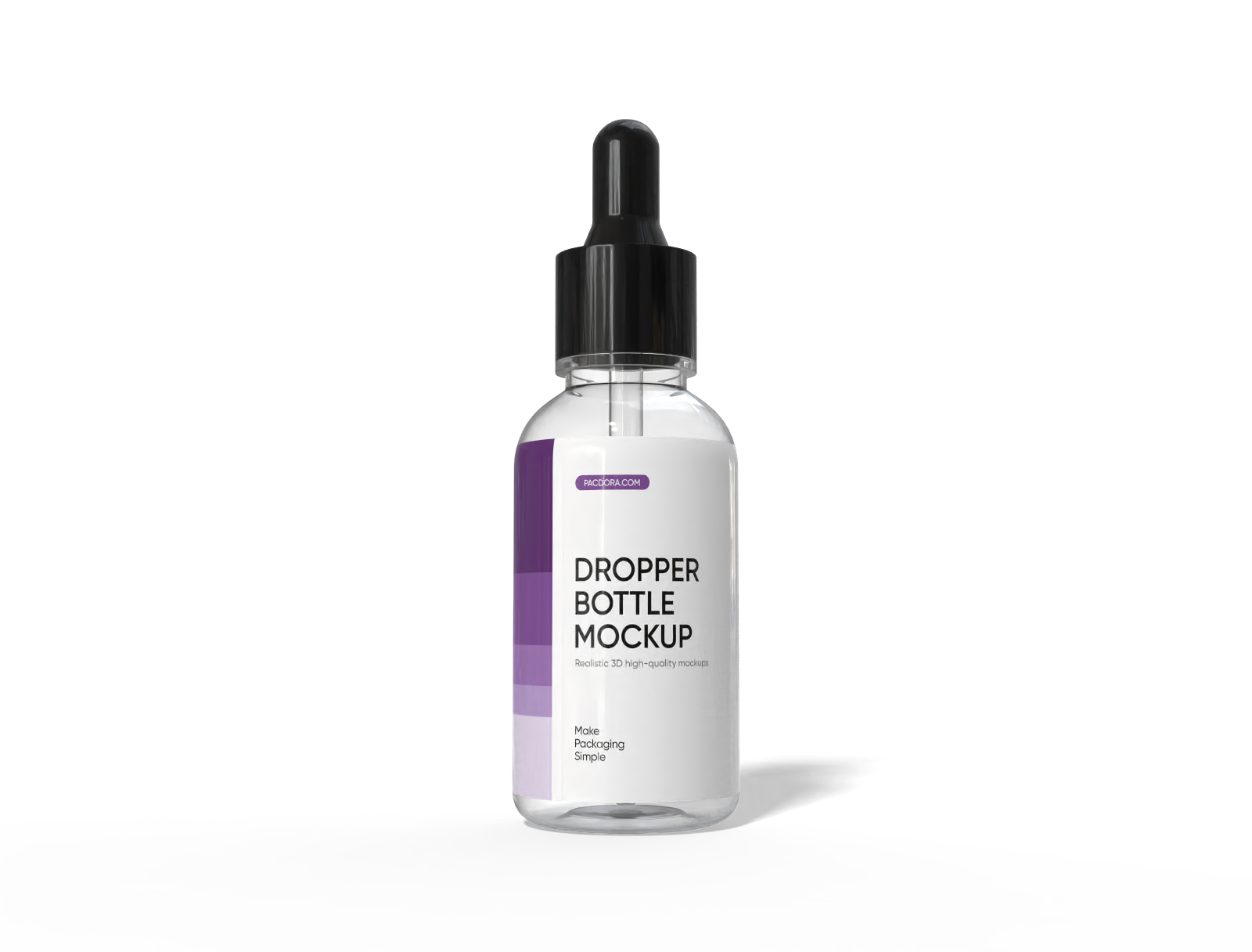 30 ml glass serum dropper bottle mockup